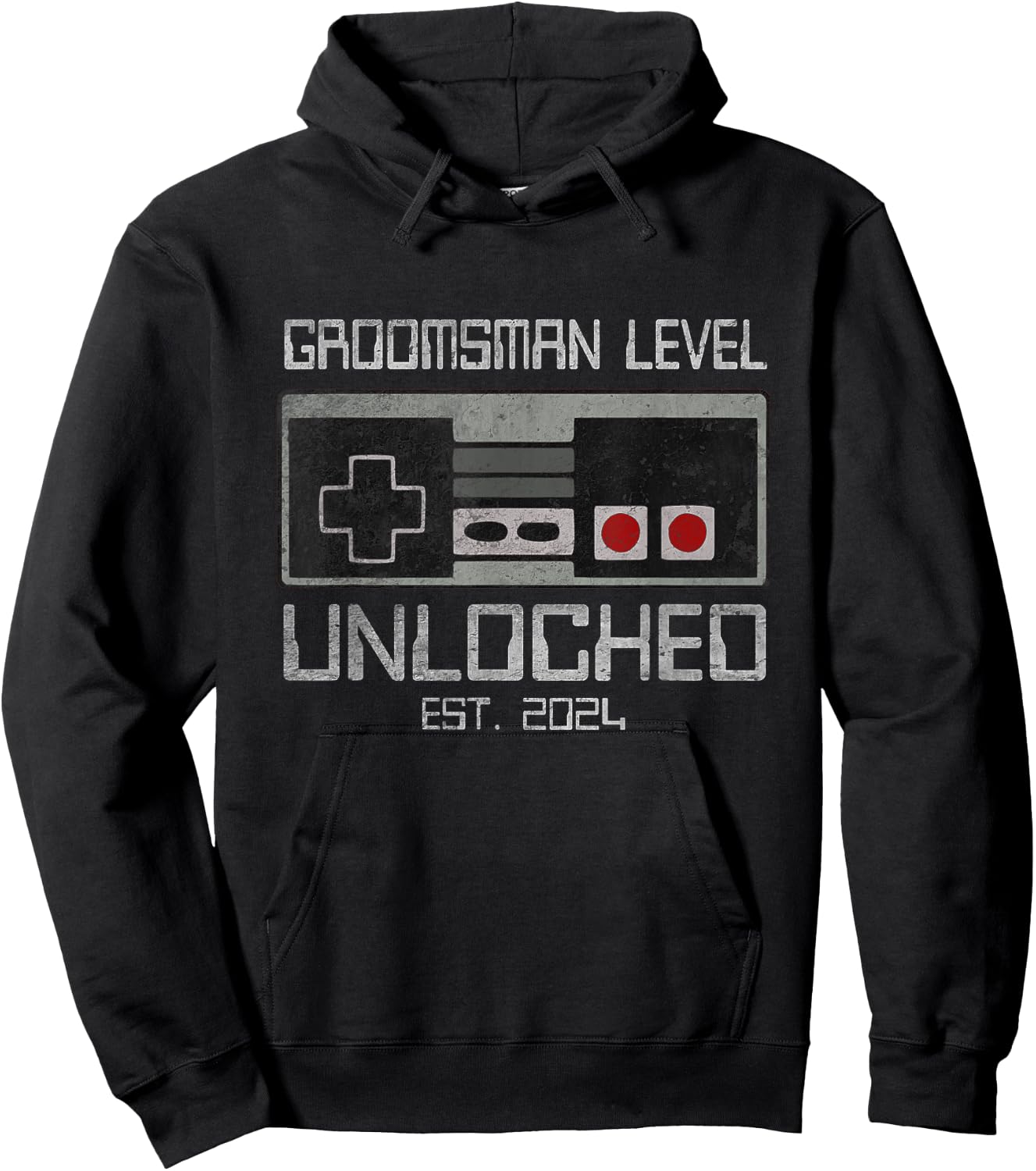 Groomsmen Matching Bachelor Party For Gamer Husband Wedding Hoodie - Hoodie | Black