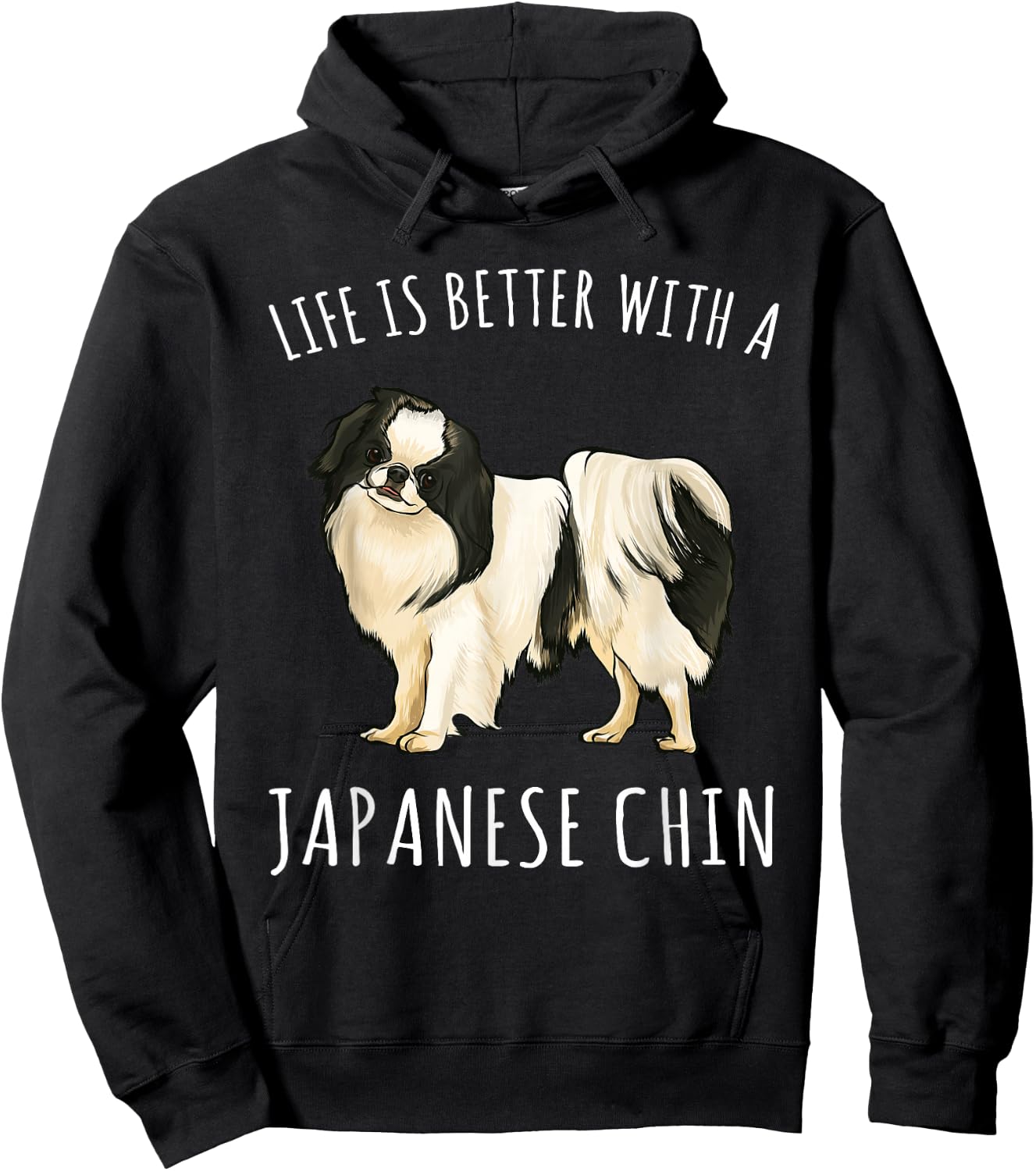 Life Is Better With A Japanese Chin Dog Lover Hoodie - Hoodie | Black