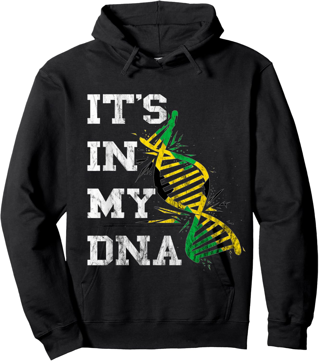 Jamaica It's in My DNA Jamaican Pride Roots Caribbean Hoodie - Hoodie | Black