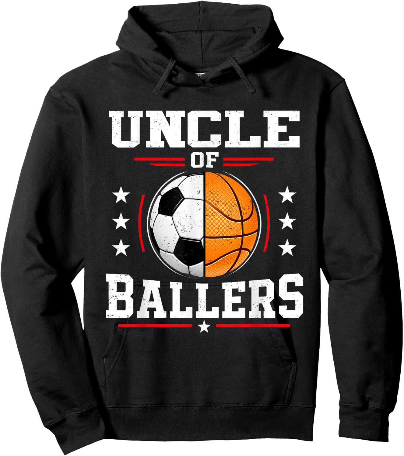 Uncle of Ballers Basketball Soccer Uncle Hoodie - Hoodie | Black