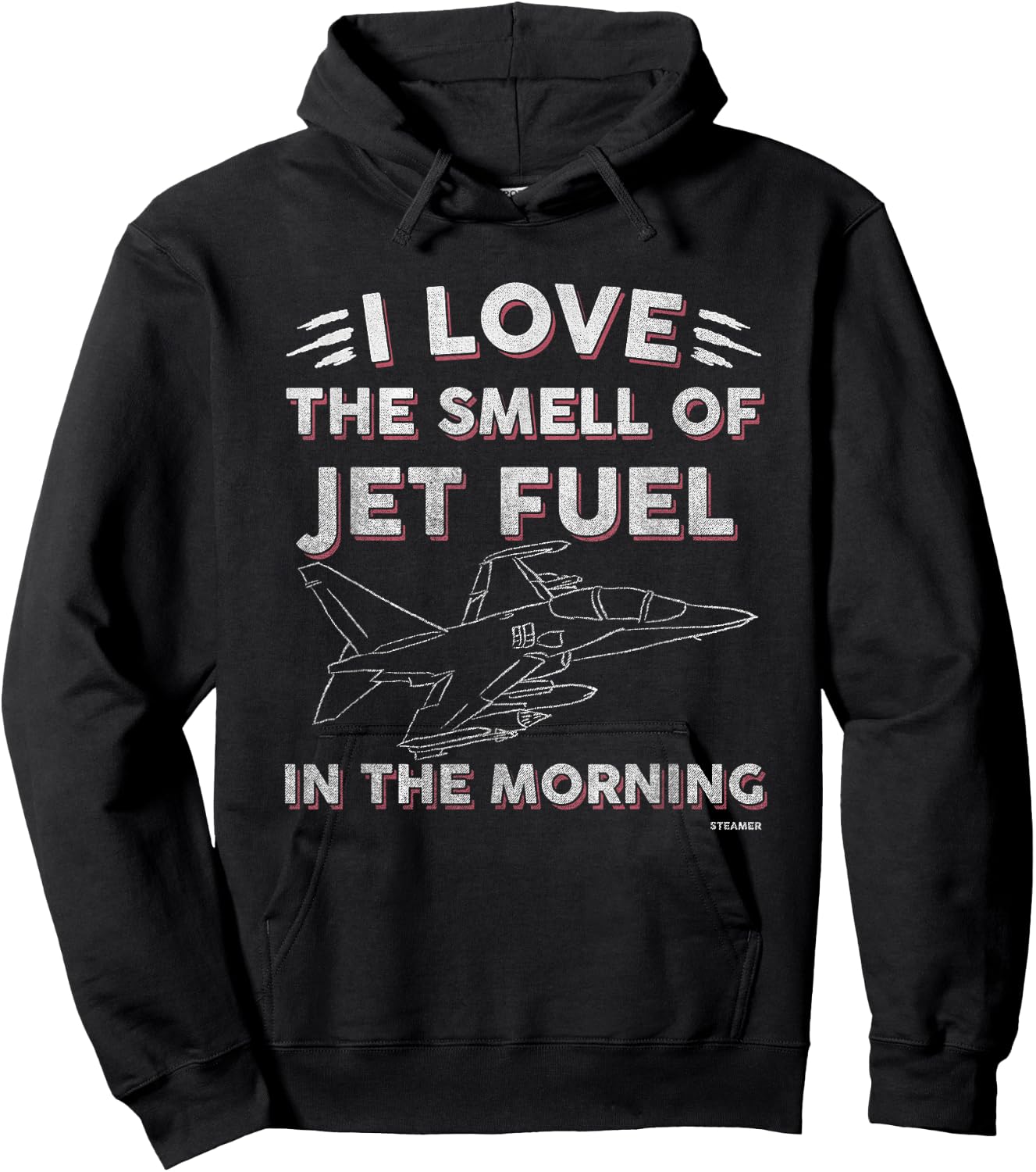 I Love The Smell of Jet Fuel in The Morning Aviation Hoodie - Hoodie | Black
