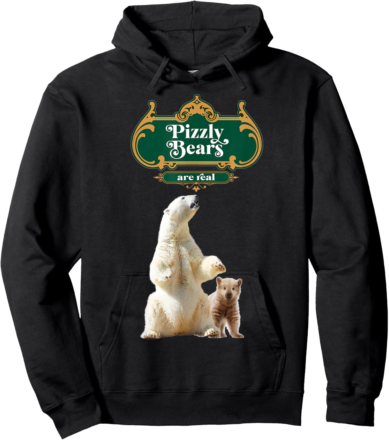 Pizzly Bears Are More Common Due To Global Warming Hoodie - Hoodie | Black