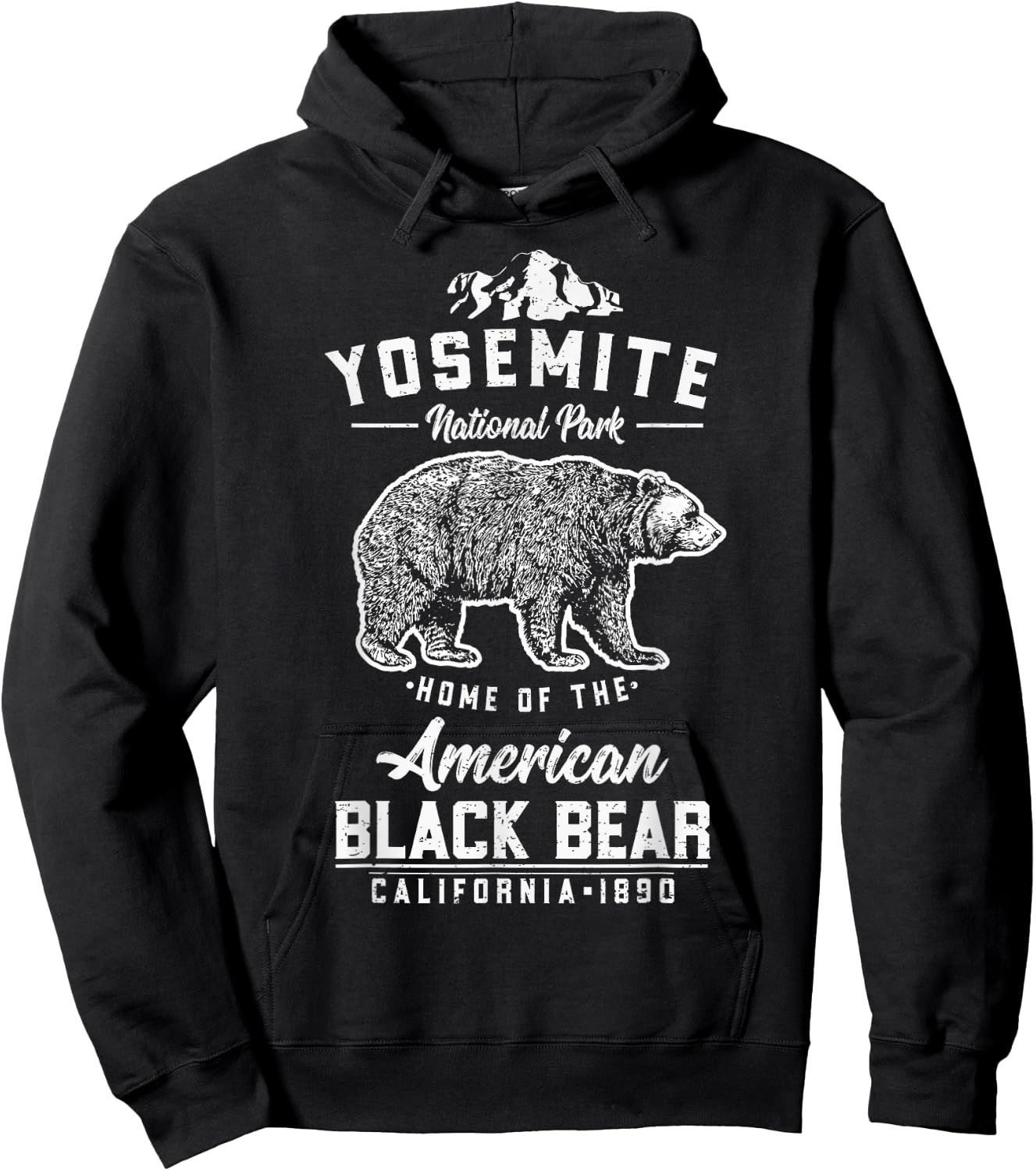 Yosemite California National Park American Black Bear Hoodie - Hoodie | Black