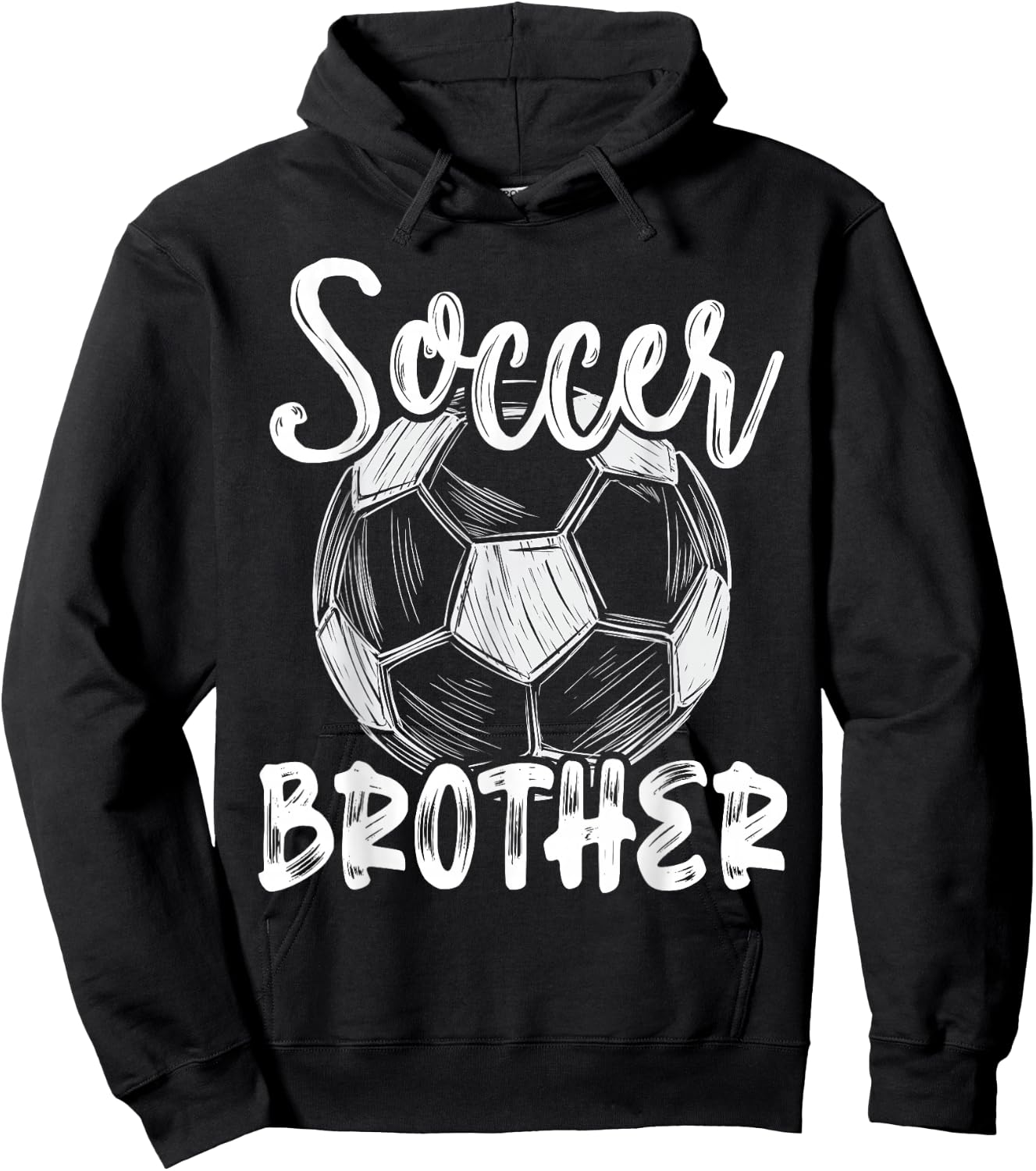 Soccer Brother Men Family Matching Team Player Soccer Ball Hoodie - Hoodie | Black