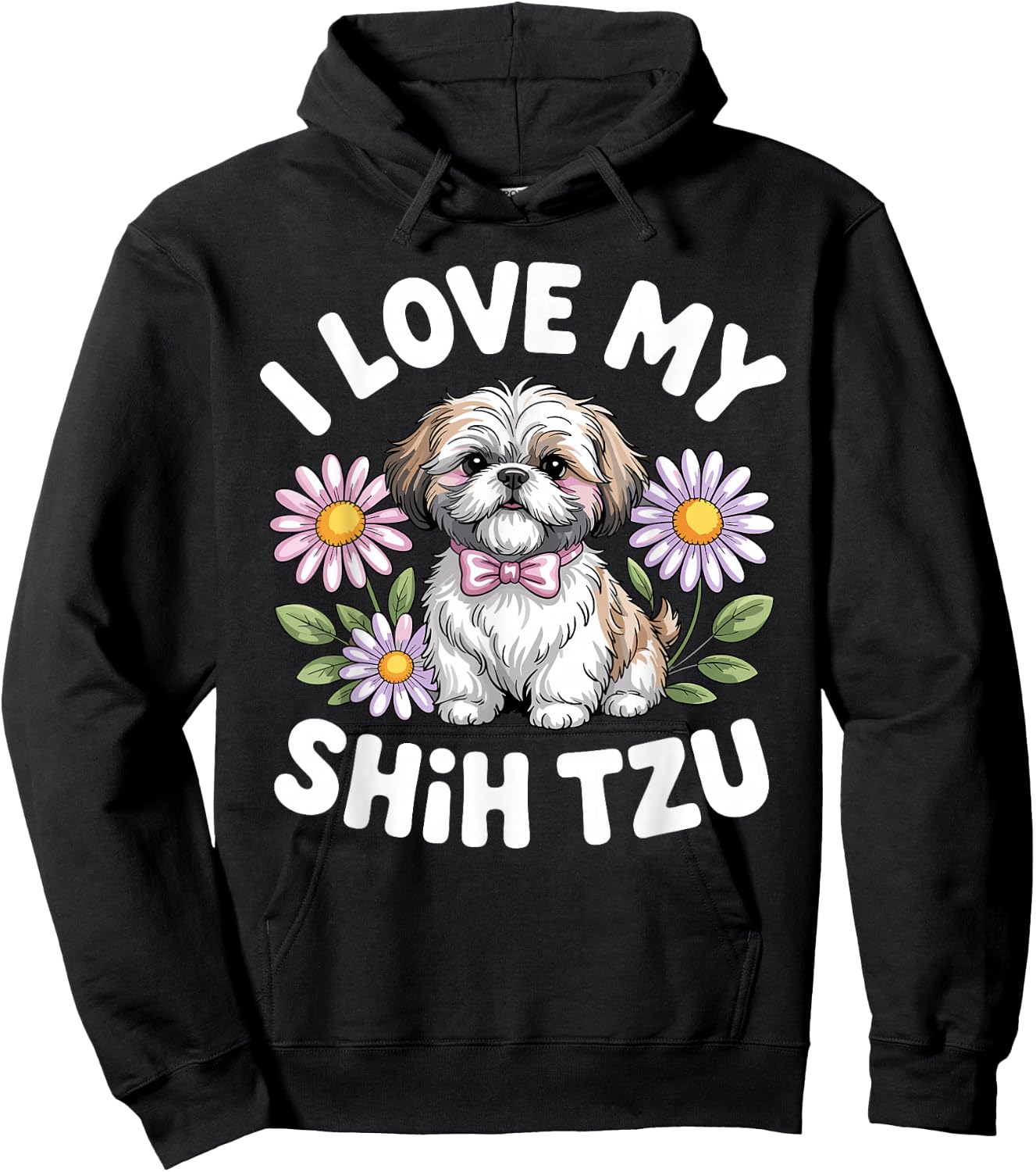 Funny Shih Tzu Design Women Shihtzu Shih Tzu Lover Hoodie - Hoodie | Black