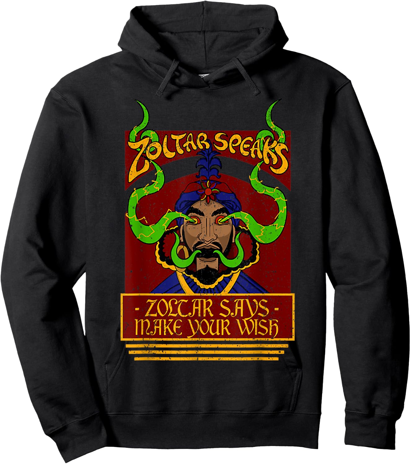 Vintage Zoltar Speaks Make Your WIsh Hoodie - Hoodie | Black