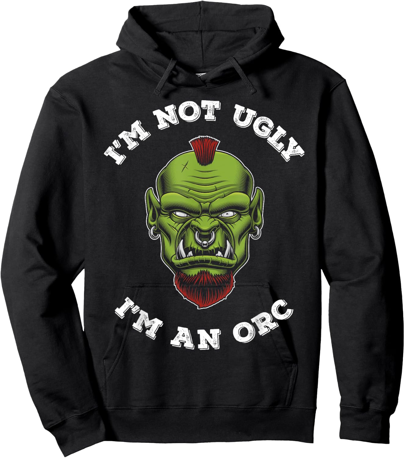Ork Gift Ugly Orc Hoodie - Hoodie | Black