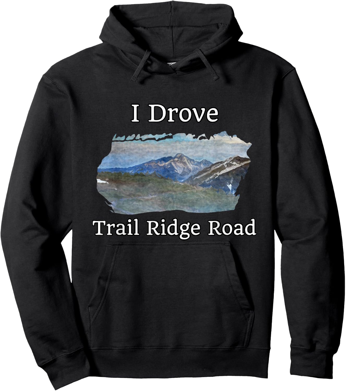 Trail Ridge Road Rocky Mountain National Park Mountain View Hoodie - Hoodie | Black