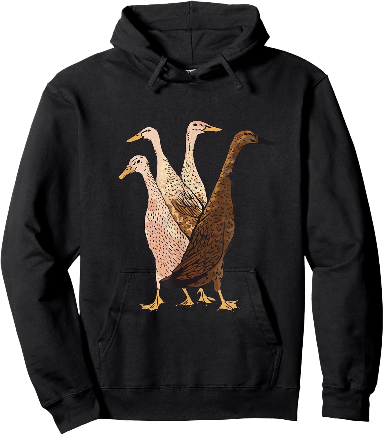 Running Duck Indian Runner Duck Hoodie - Hoodie | Black