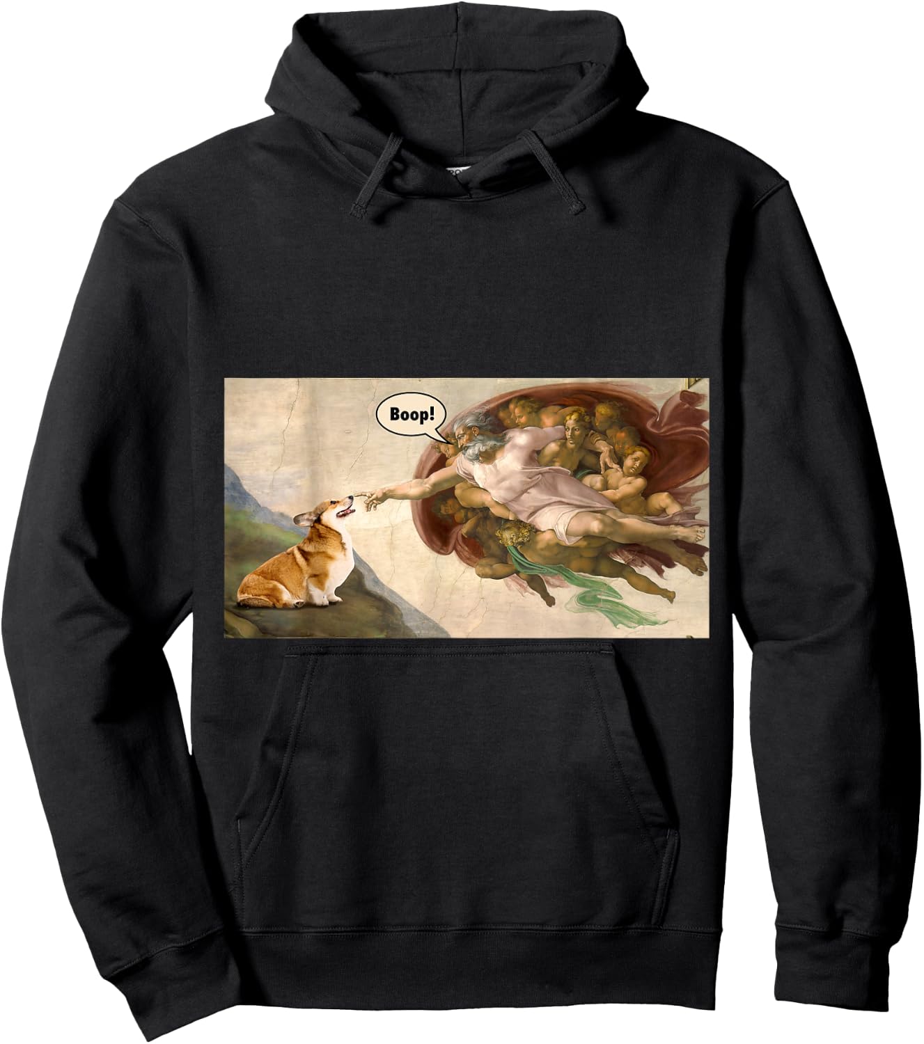 Boop The Snoot of Welsh Corgi Funny Korgi Dog Meme Hoodie - Hoodie | Black