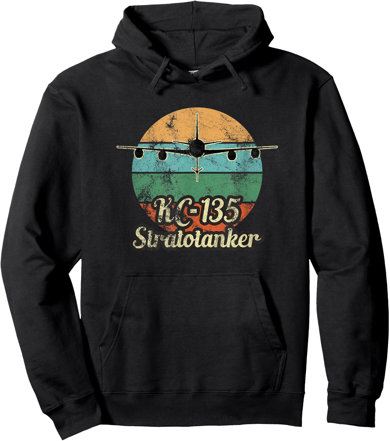 KC-135 Stratotanker Vintage Sunset Air Refueling Airplane Hoodie - Hoodie | Black