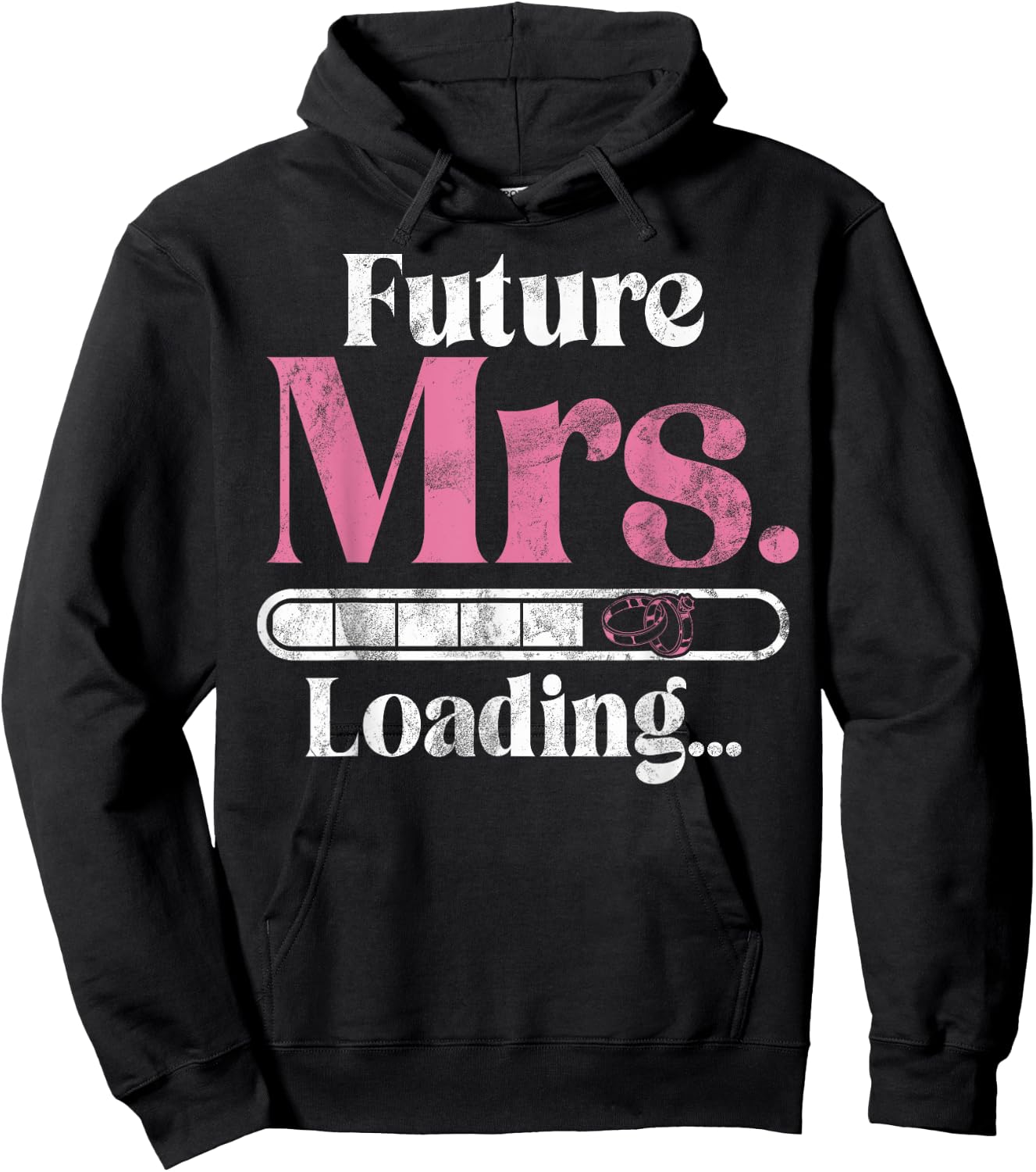 Future Mrs Loading Fiance Hoodie - Hoodie | Black
