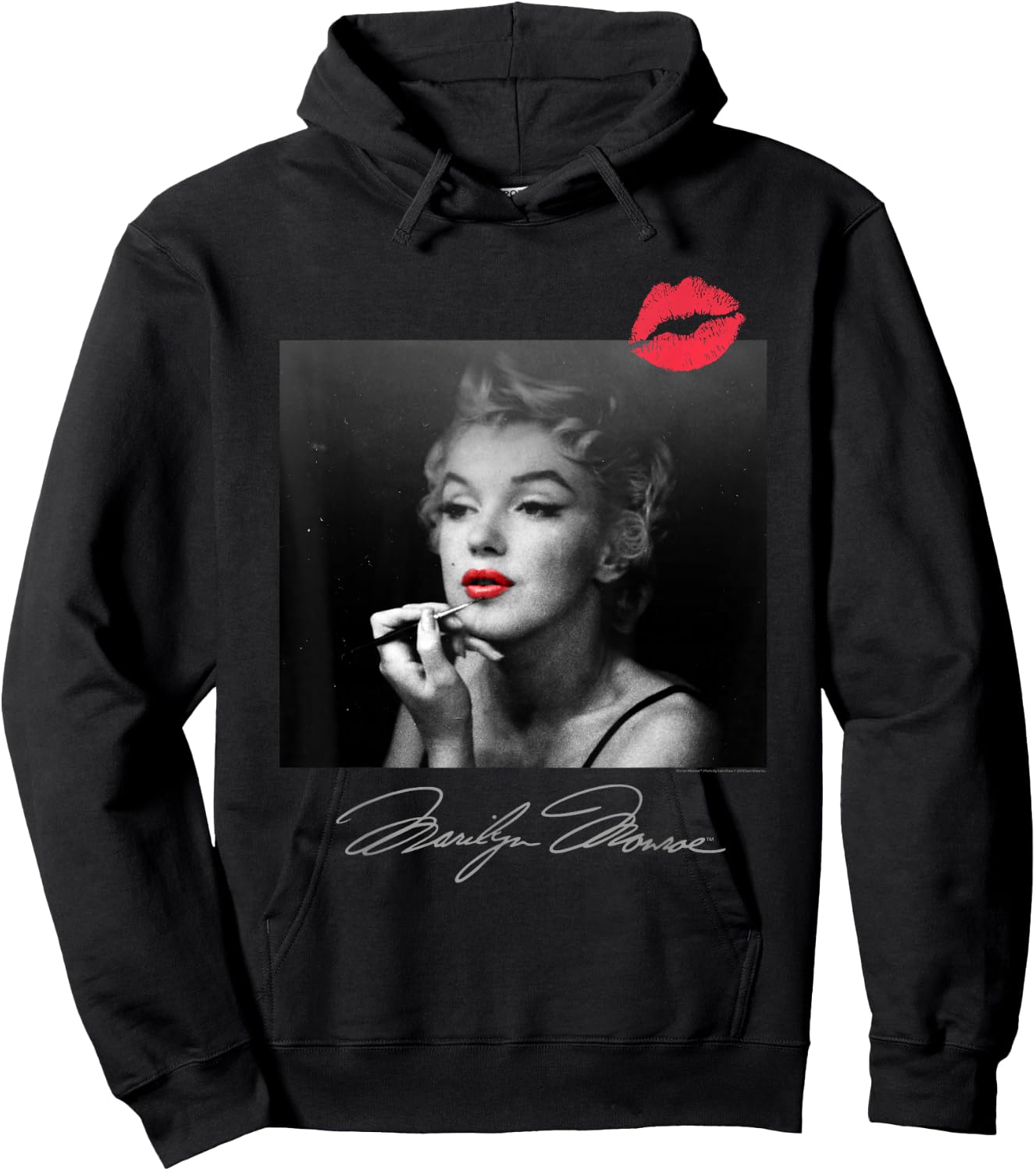 Marilyn Monroe Makeup Room Kiss Small Hoodie - Hoodie | Black