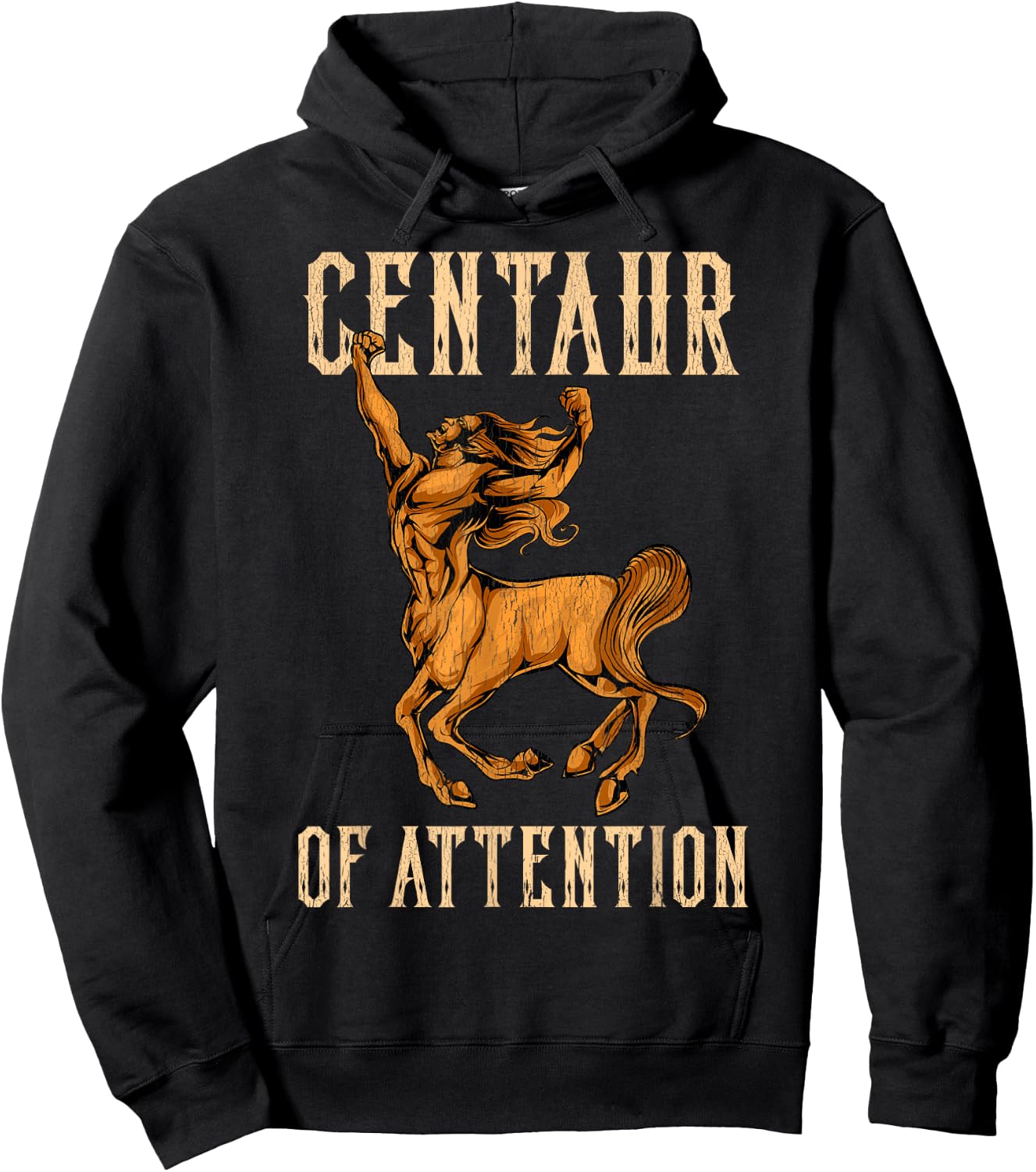 Centaur of Attention Pun Clever Greek Mythology Joke Hoodie - Hoodie | Black