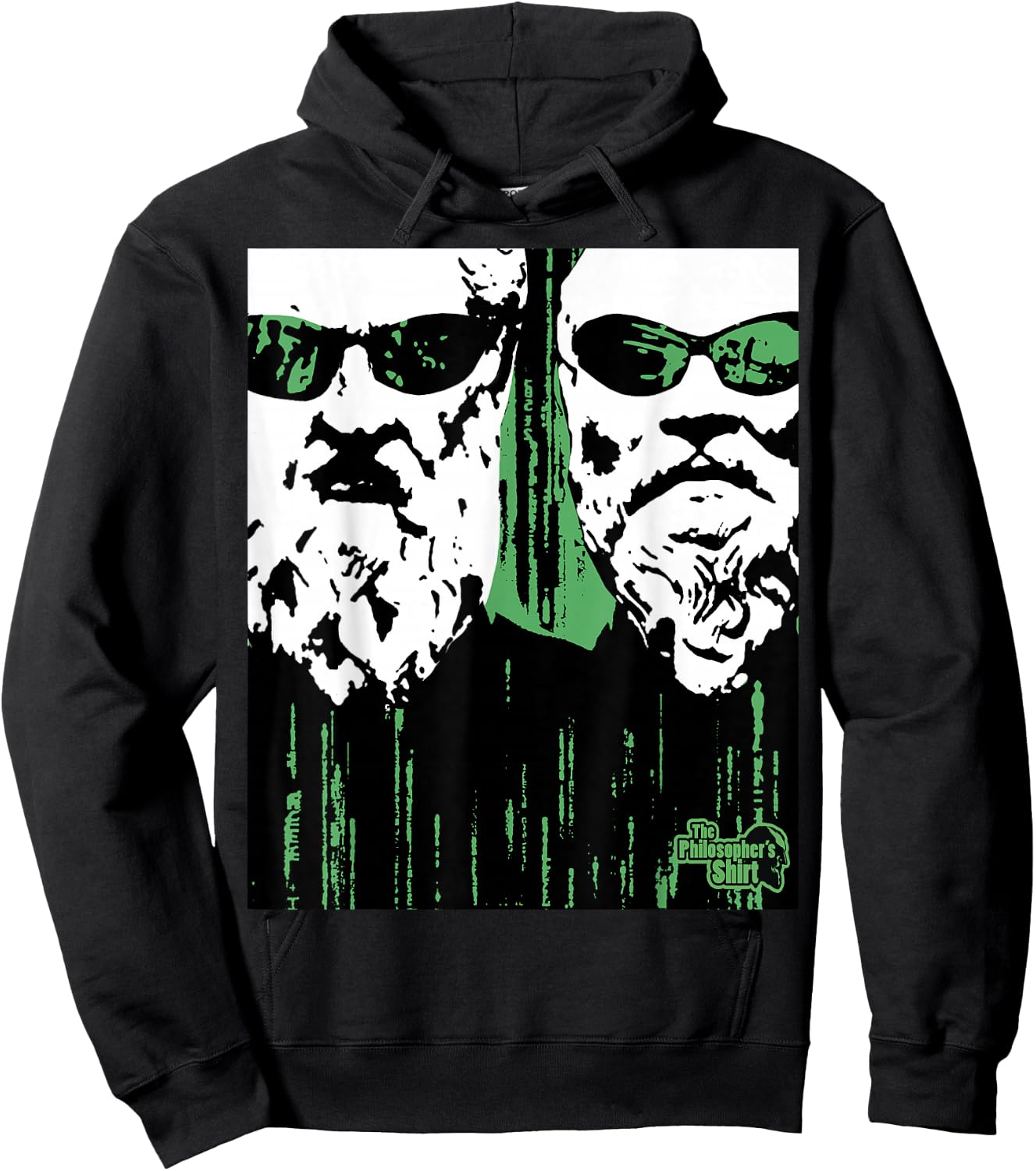 Plato and Socrates Matrix Cave Allegory - Philosopher Shirt Hoodie - Hoodie | Black