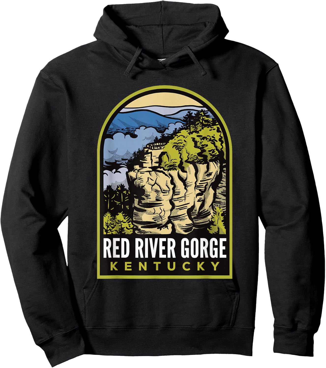 Red River Gorge Chimney Top Rock Hoodie - Hoodie | Black