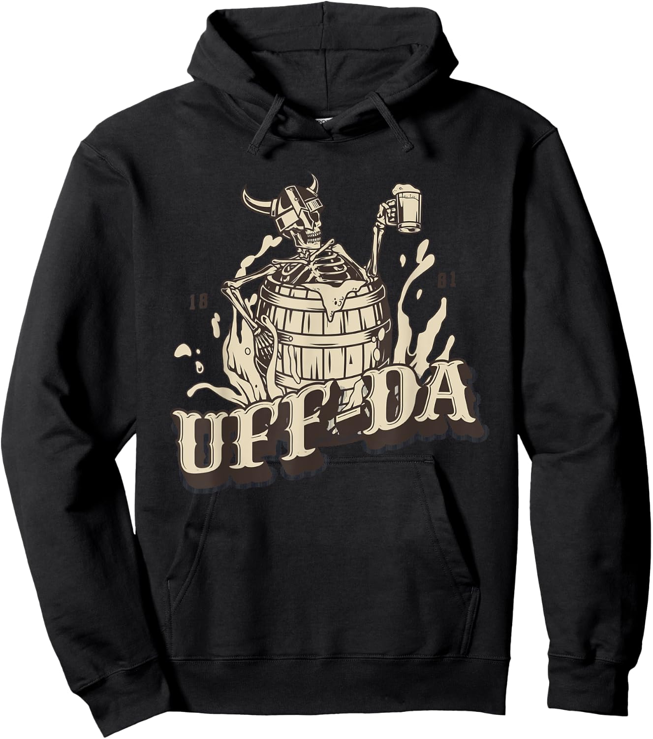 Funny Scandinavian Uff Da popular Nordic Quotes and Sayings Hoodie - Hoodie | Black