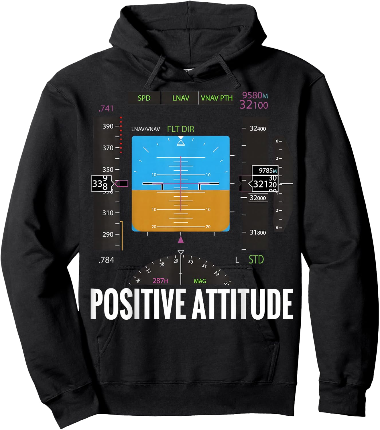 Positive Attitude Aviation Pilot Hoodie - Hoodie | Black