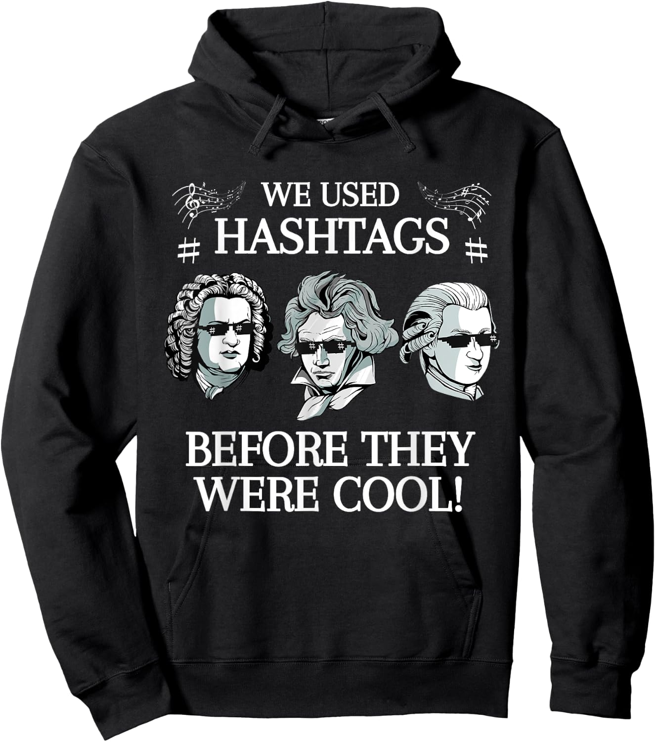 Classical Composers Mozart Bach Classical Music Hoodie - Hoodie | Black