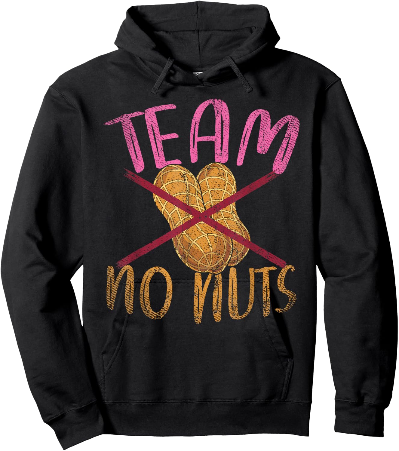Baby Gender Reveal Party Team No Nuts Funny Gender Reveal Hoodie - Hoodie | Black