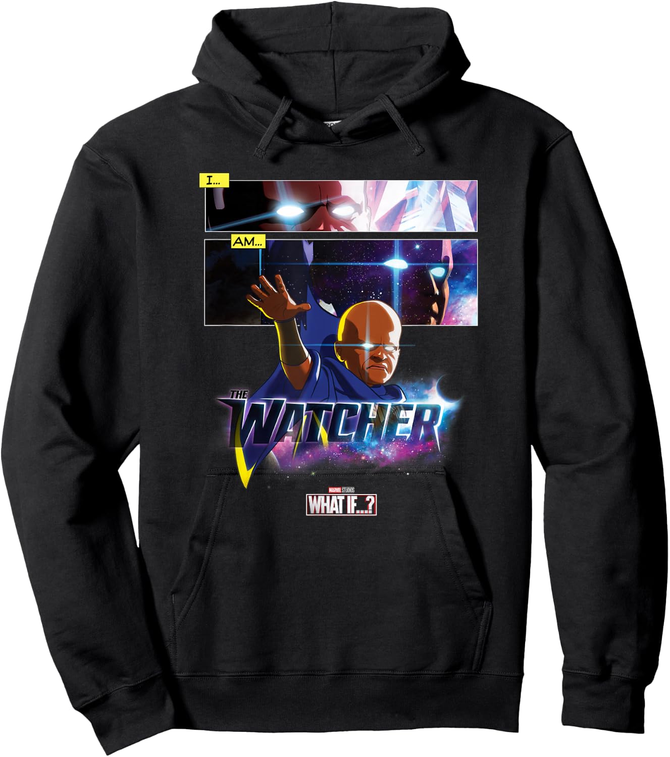 Marvel What If The Watcher Reaching Out Comic Panels Hoodie - Hoodie | Black
