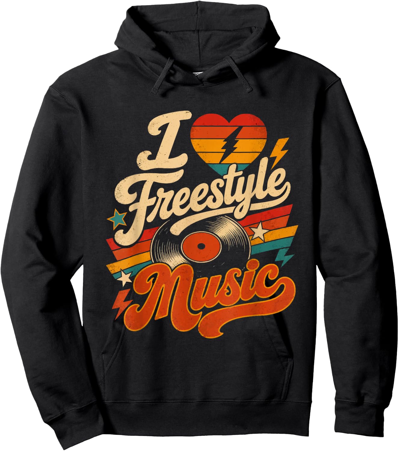 I Love Freestyle Music Hoodie - Hoodie | Black