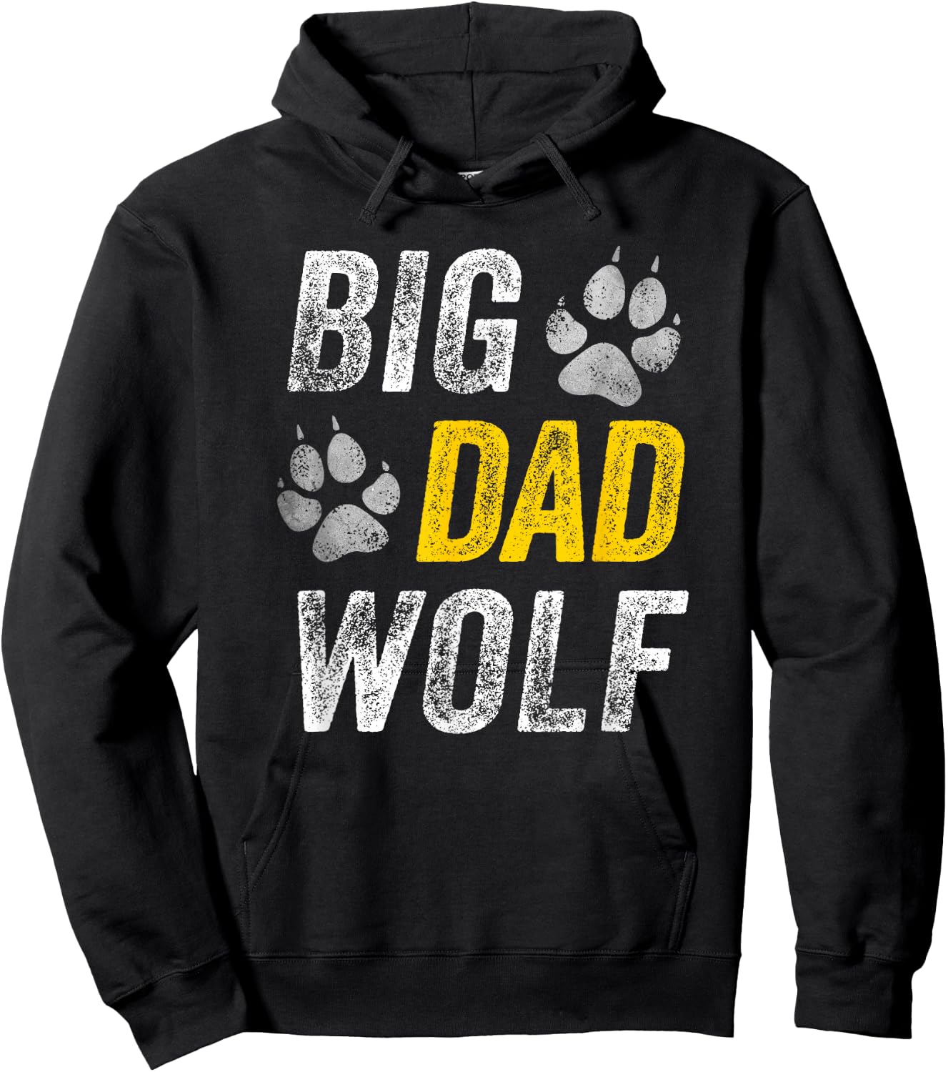 Halloween Shirt Dad Men Funny Lazy Costume Big Dad Wolf Hoodie - Hoodie | Black