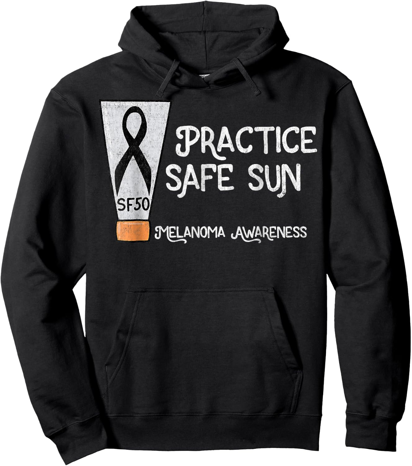 Practice Safe Sun Melanoma Awareness Skin Cancer Hoodie - Hoodie | Black