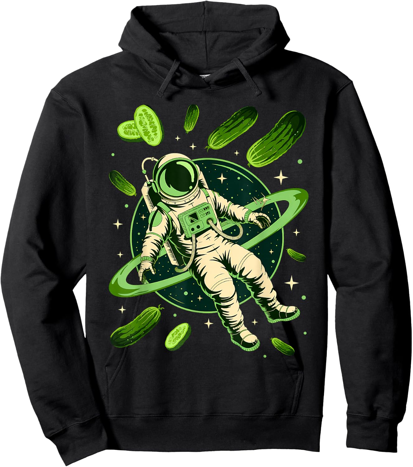 Space Astronaut Pickle Hoodie - Hoodie | Black