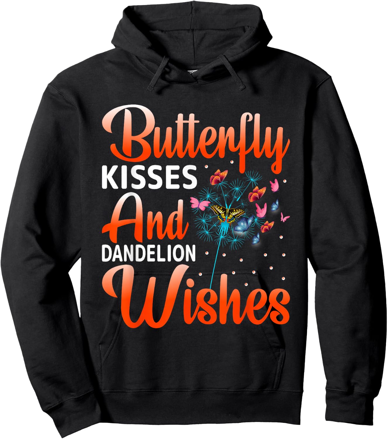 Butterfly Kisses and Dandelion Wishes - Butterfly Lovers Hoodie - Hoodie | Black