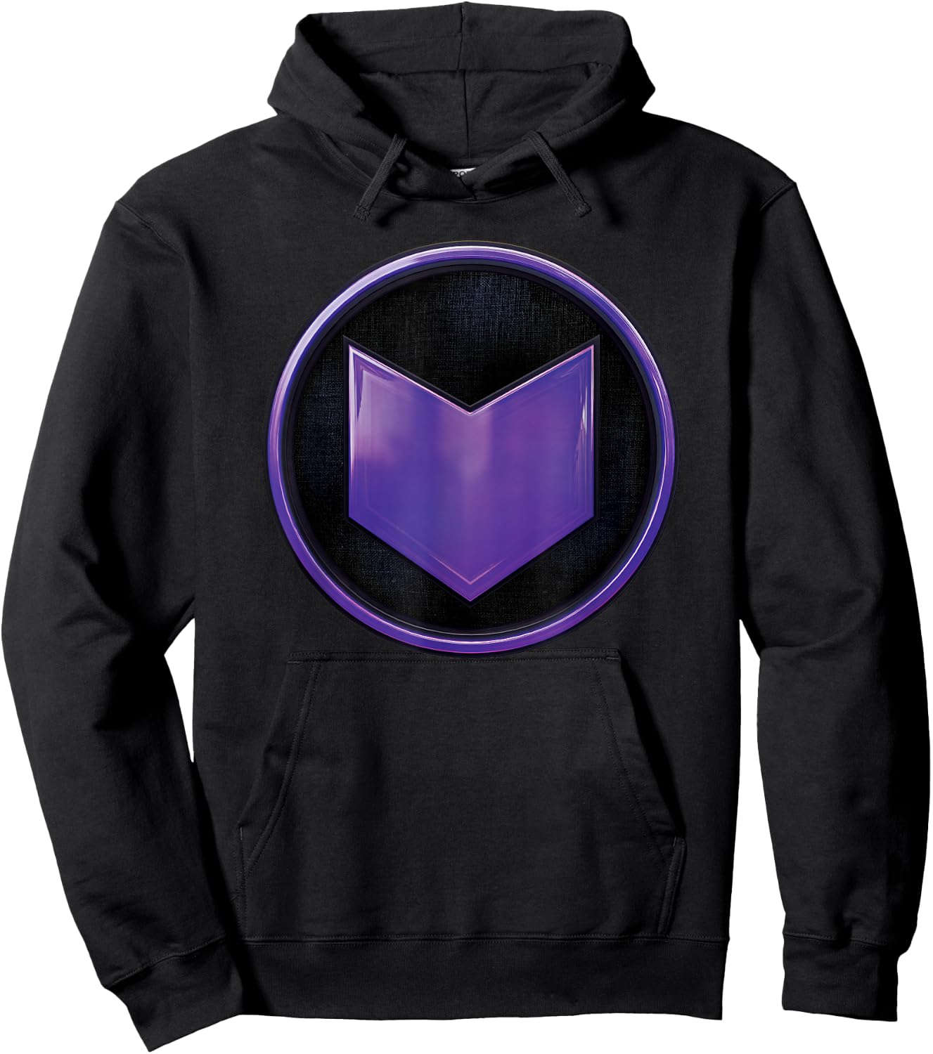Marvel Hawkeye Purple Arrow Logo Hoodie - Hoodie | Black