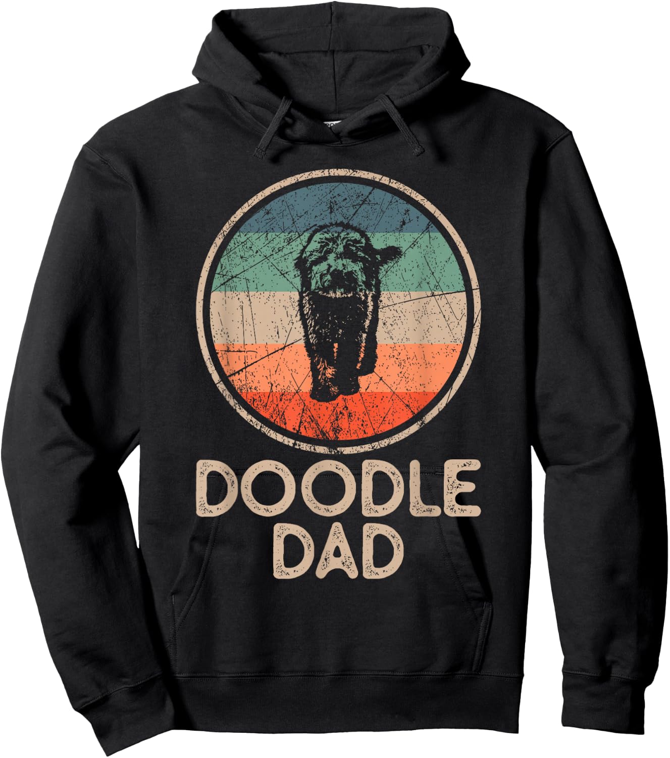 Doodle Dog - Vintage Doodle Dad Small Hoodie - Hoodie | Black