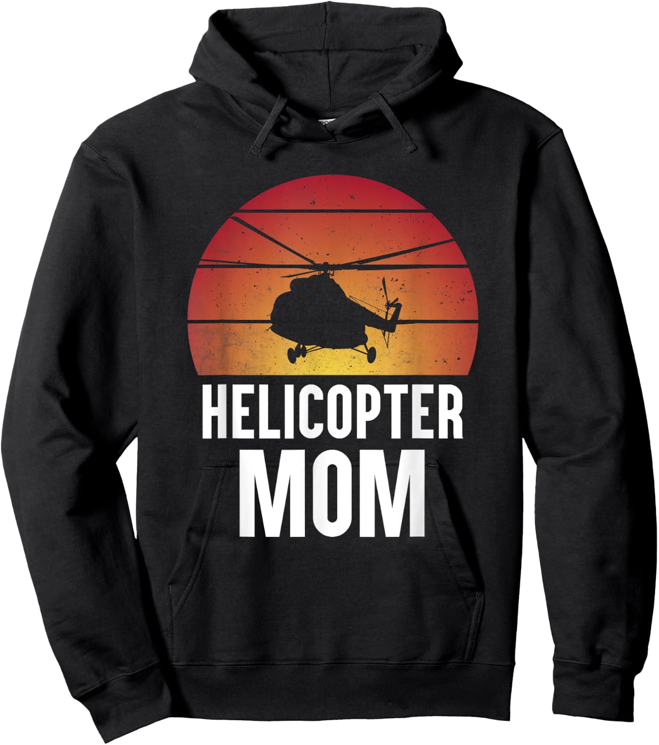 Helicopter Mom Women Girls Aircraft Helicopter Pilot Hoodie - Hoodie | Black