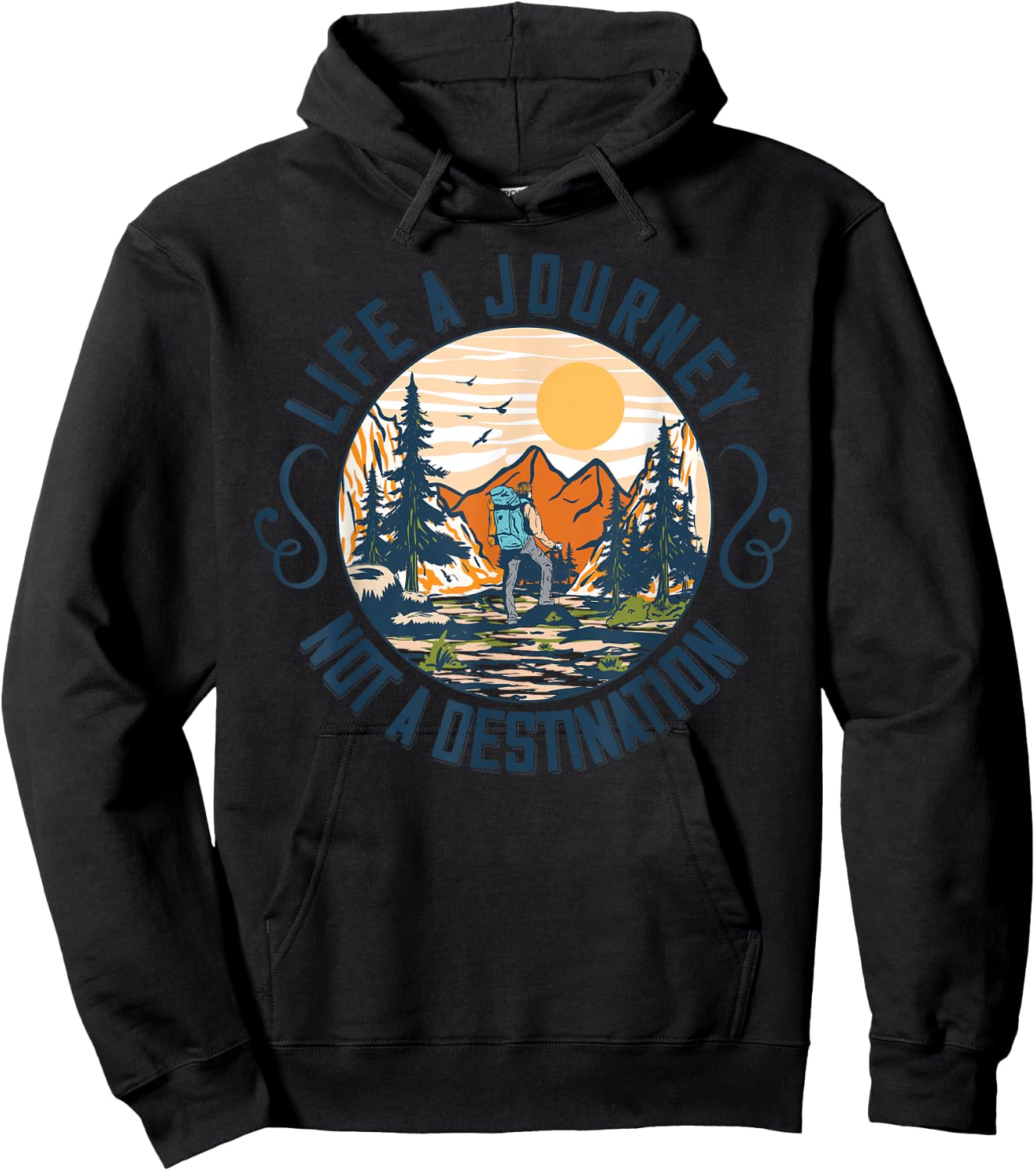 Life Is A Journey Not A Destination Hoodie - Hoodie | Black
