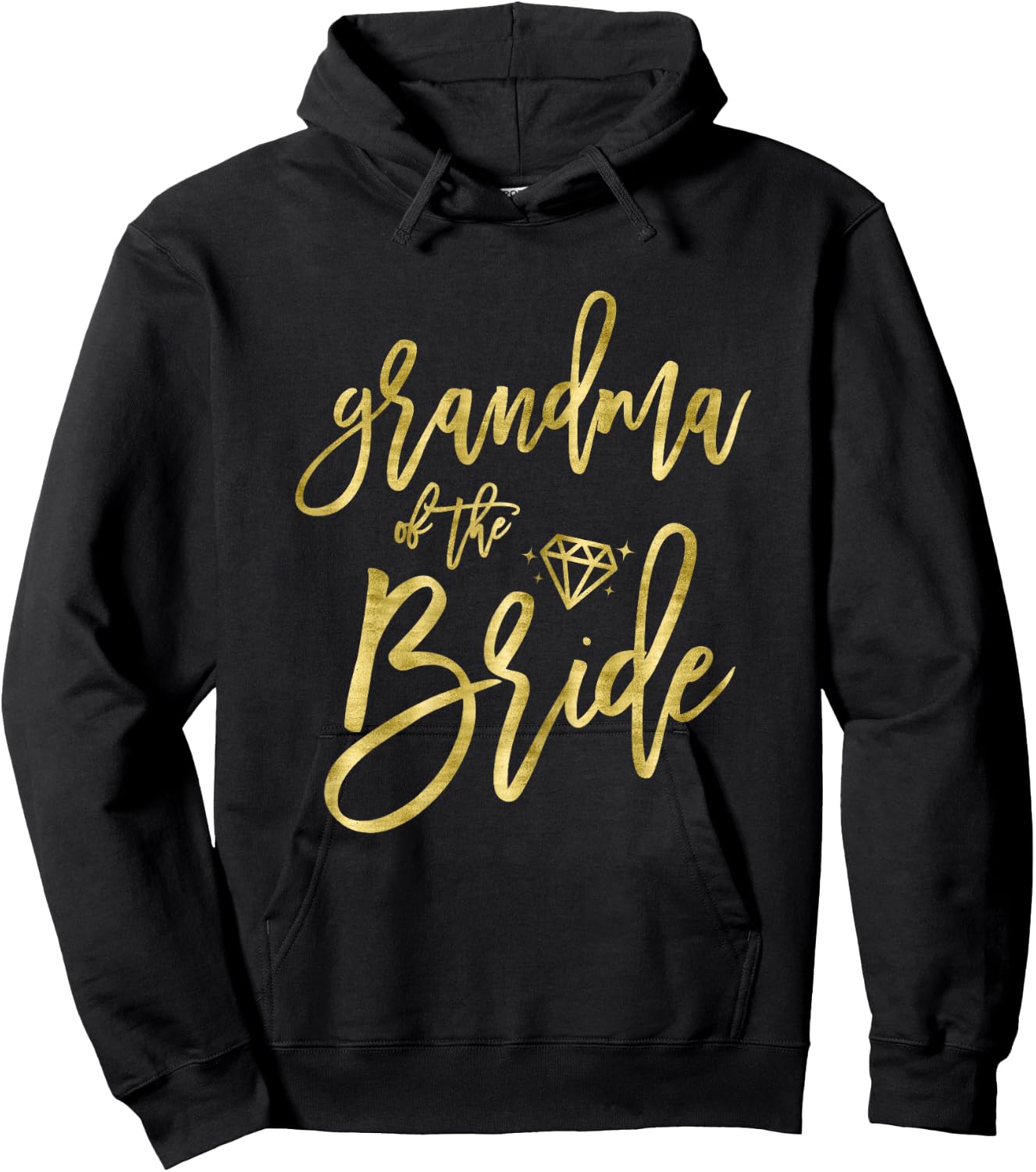 Bridal Party Shirts Grandma Of The Bride Dark Yellow Cute Hoodie - Hoodie | Black