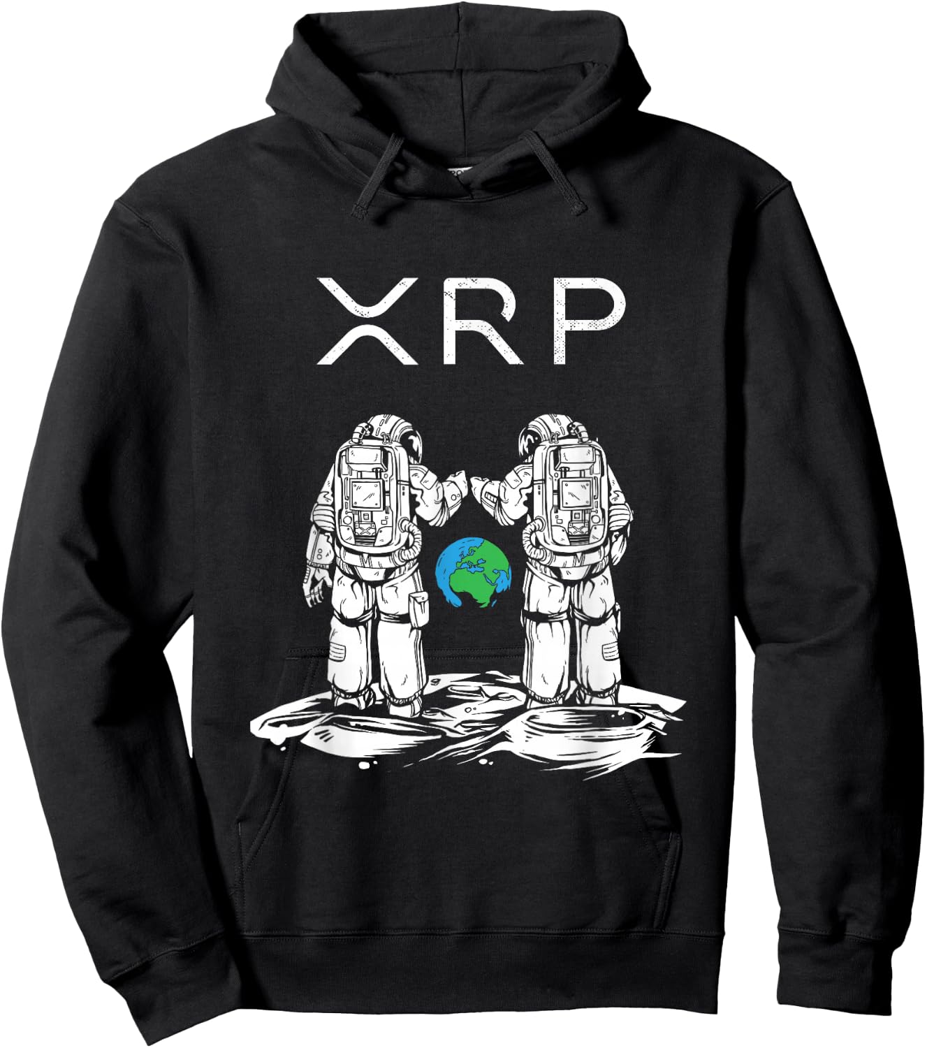 XRP Moon Merch Cryptocurrency Crypto Currency Merchandise Hoodie - Hoodie | Black