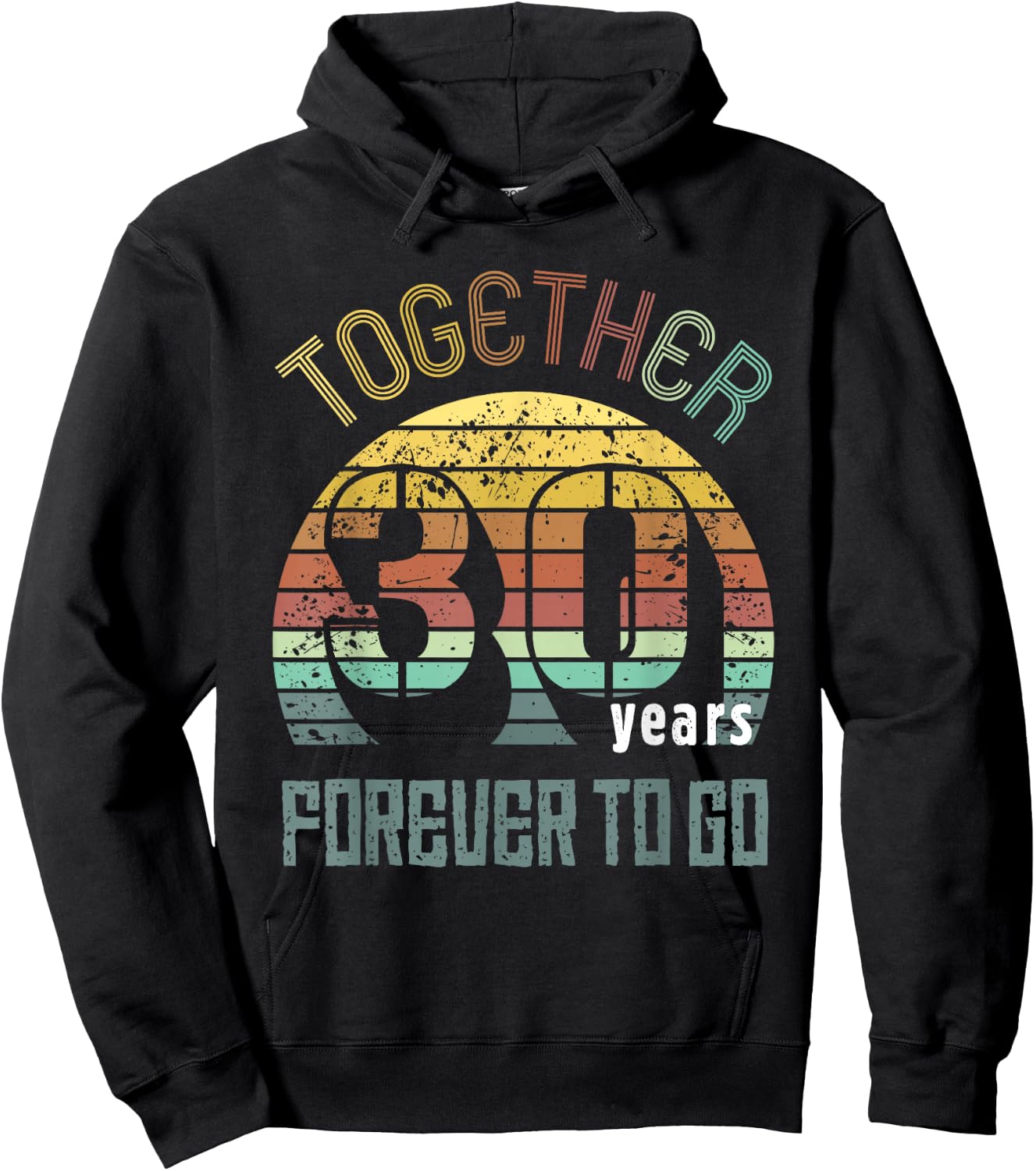 30 Wedding Anniversary for Couple Best 30th Year of Marriage Hoodie - Hoodie | Black