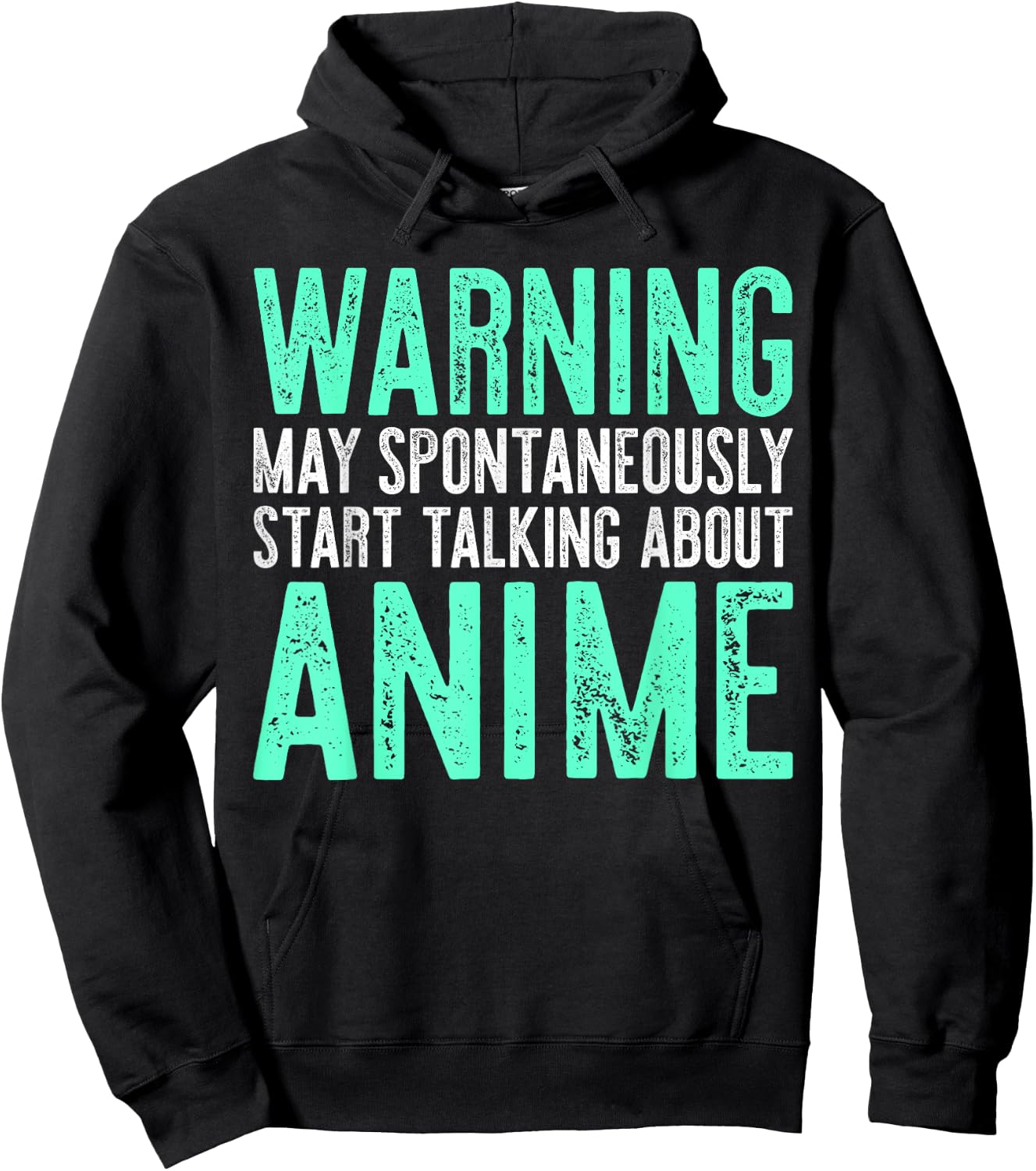 Warning May Spontaneously Start Talking About Anime Hoodie - Hoodie | Black
