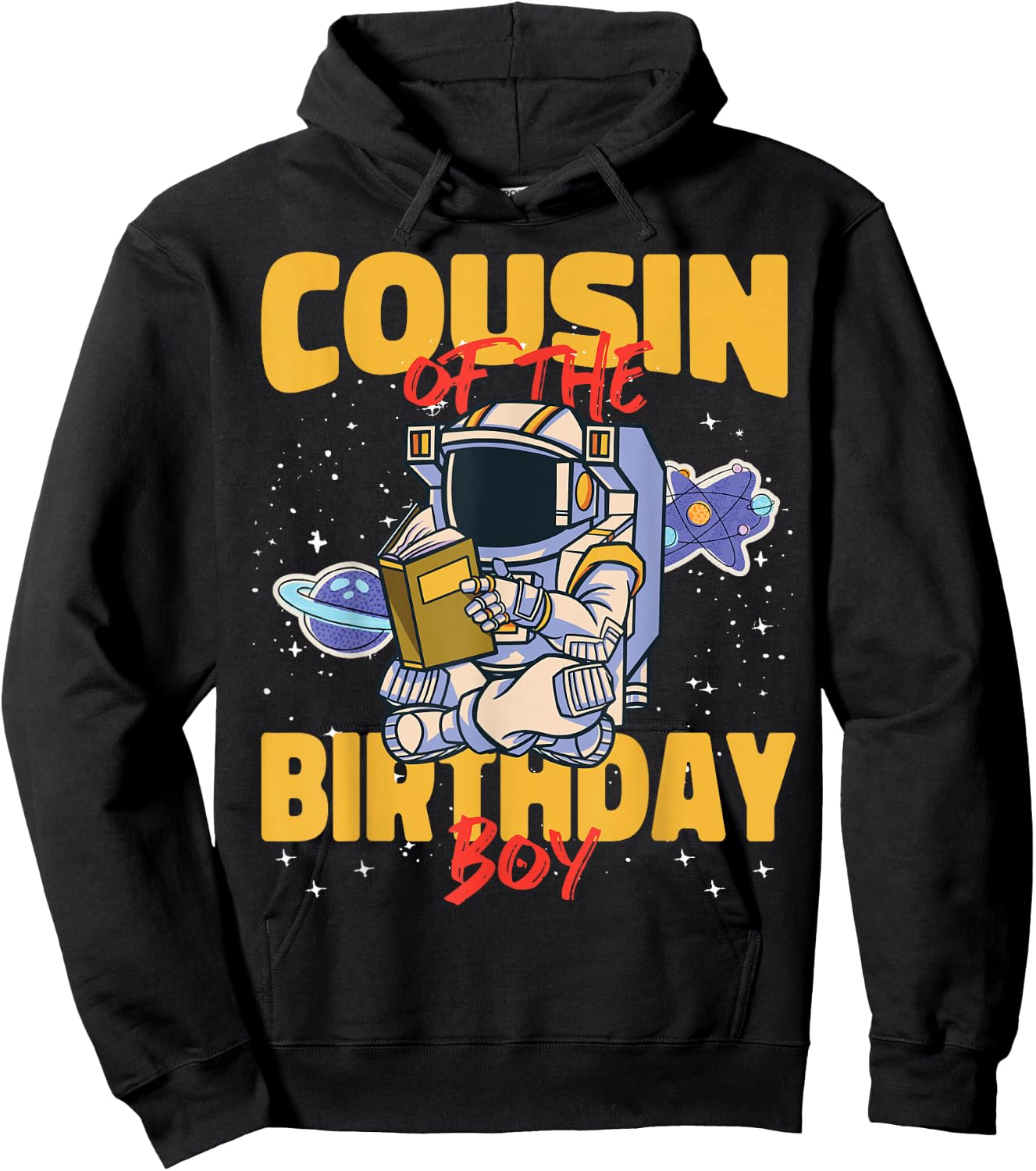 Cousin Of The Birthday Boy Astronaut Hoodie - Hoodie | Black