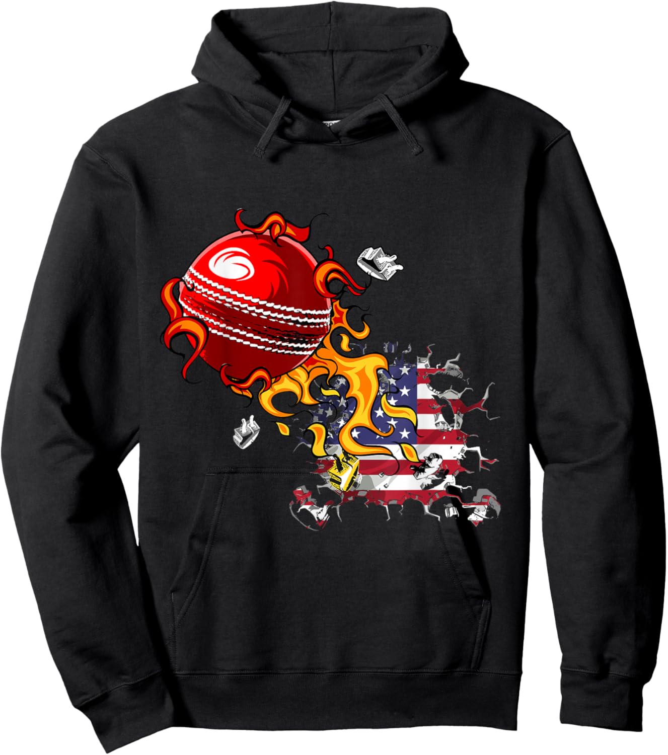 USA Cricket Hoodie - Hoodie | Black
