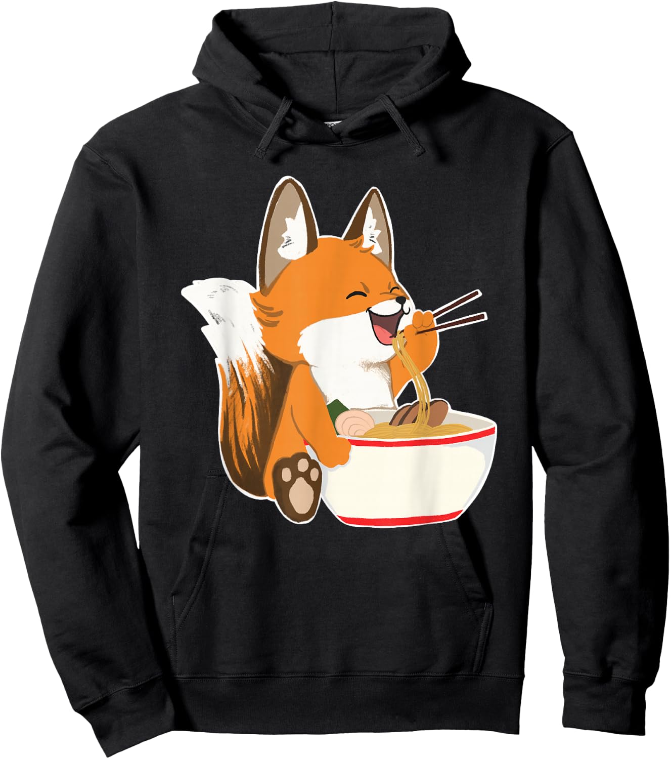 Ramen Fox - Zookeeper Wildlife Lover Hoodie - Hoodie | Black