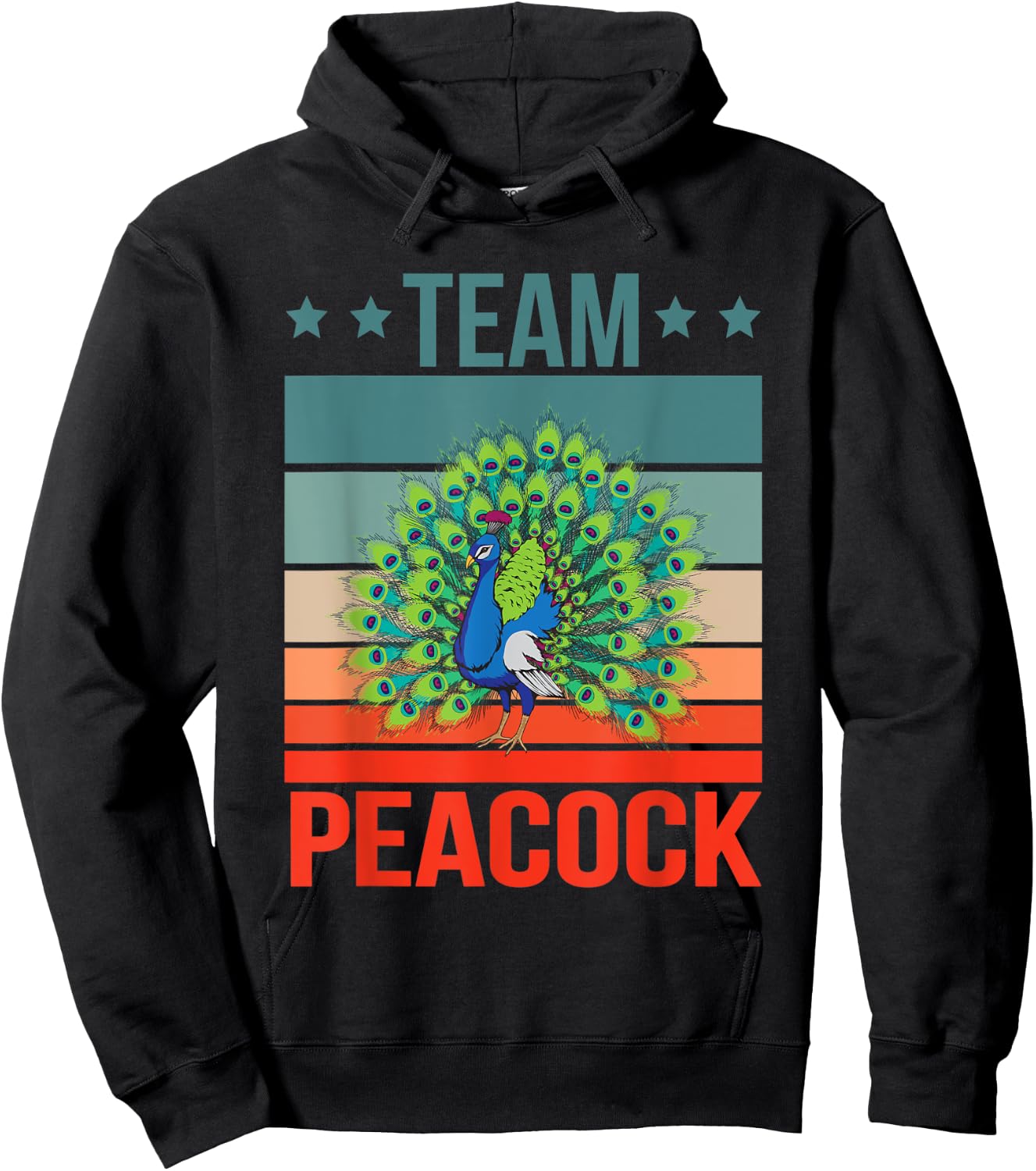 Team Peacock Quote Birdwatching Birding Bird Peacock Hoodie - Hoodie | Black