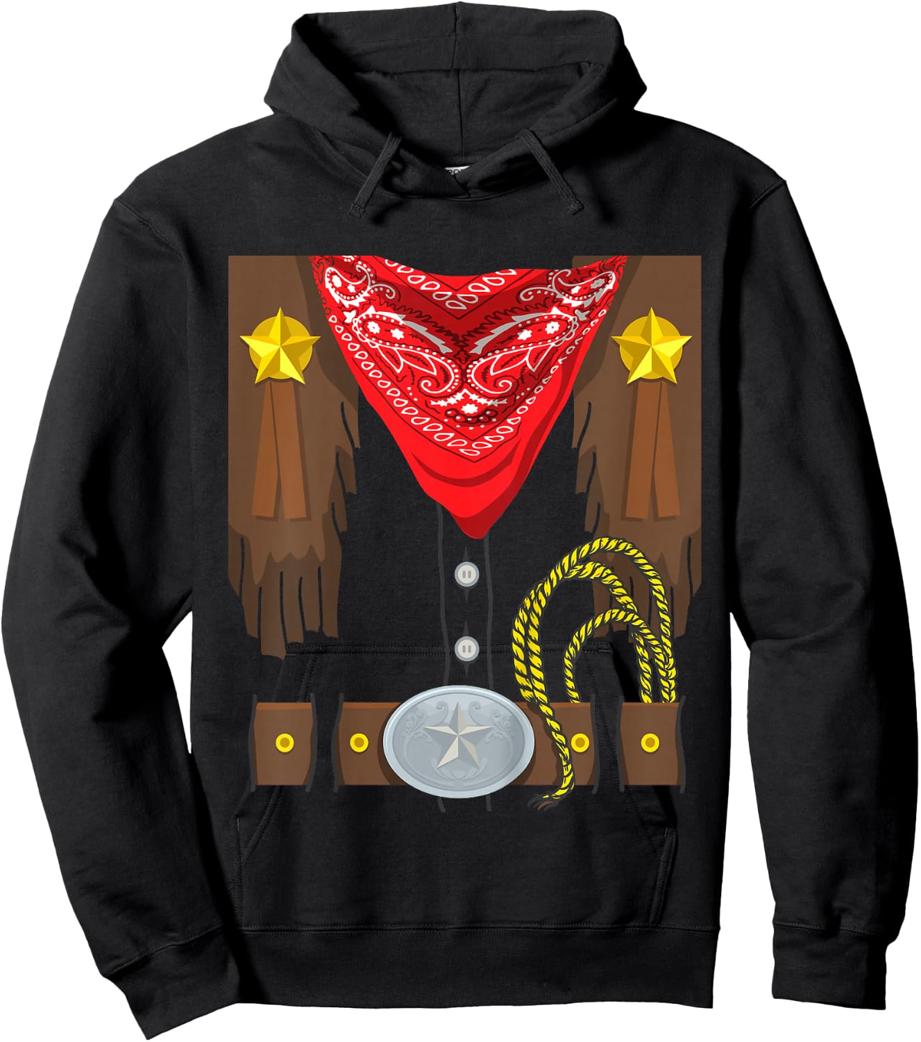 Kids Rodeo Outfit Halloween Costume Kids Cowboy Hoodie - Hoodie | Black