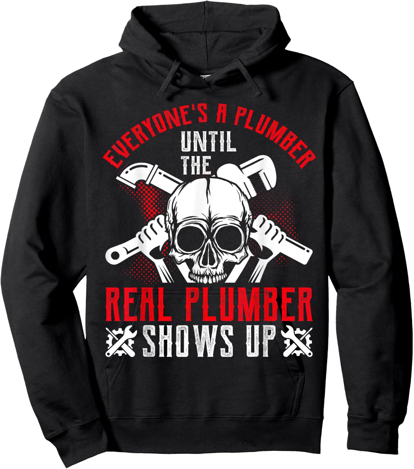 Funny Plumbing Graphic Design Plumber Dad Husband Men Hoodie - Hoodie | Black
