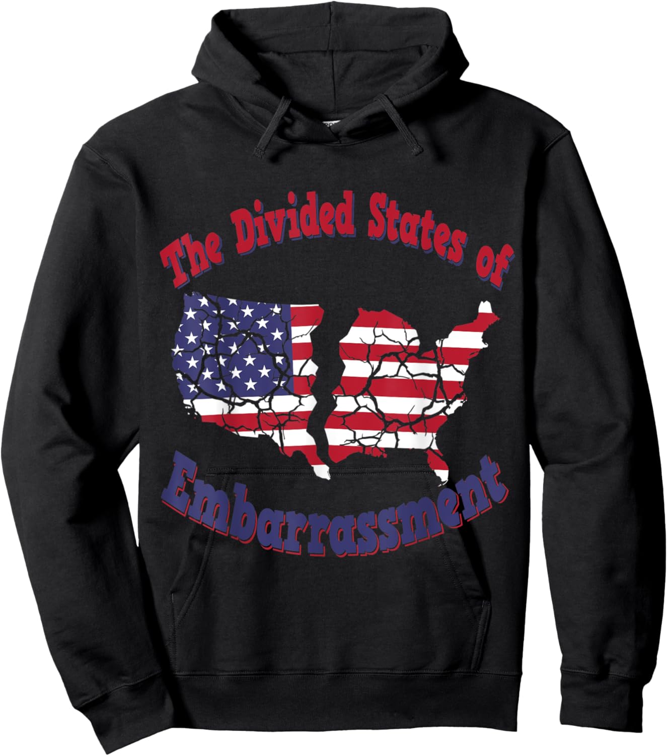 USA The Divided States of Embarrassment Funny Political Hoodie - Hoodie | Black