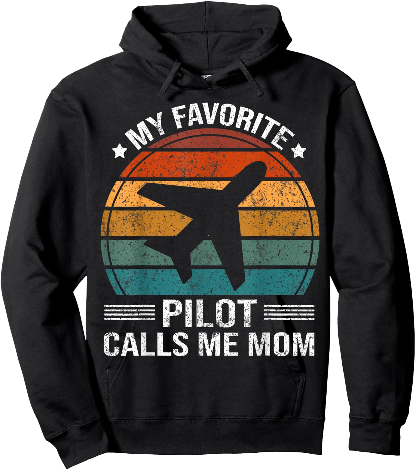 My Favorite Pilot Calls Me Mom Hoodie - Hoodie | Black