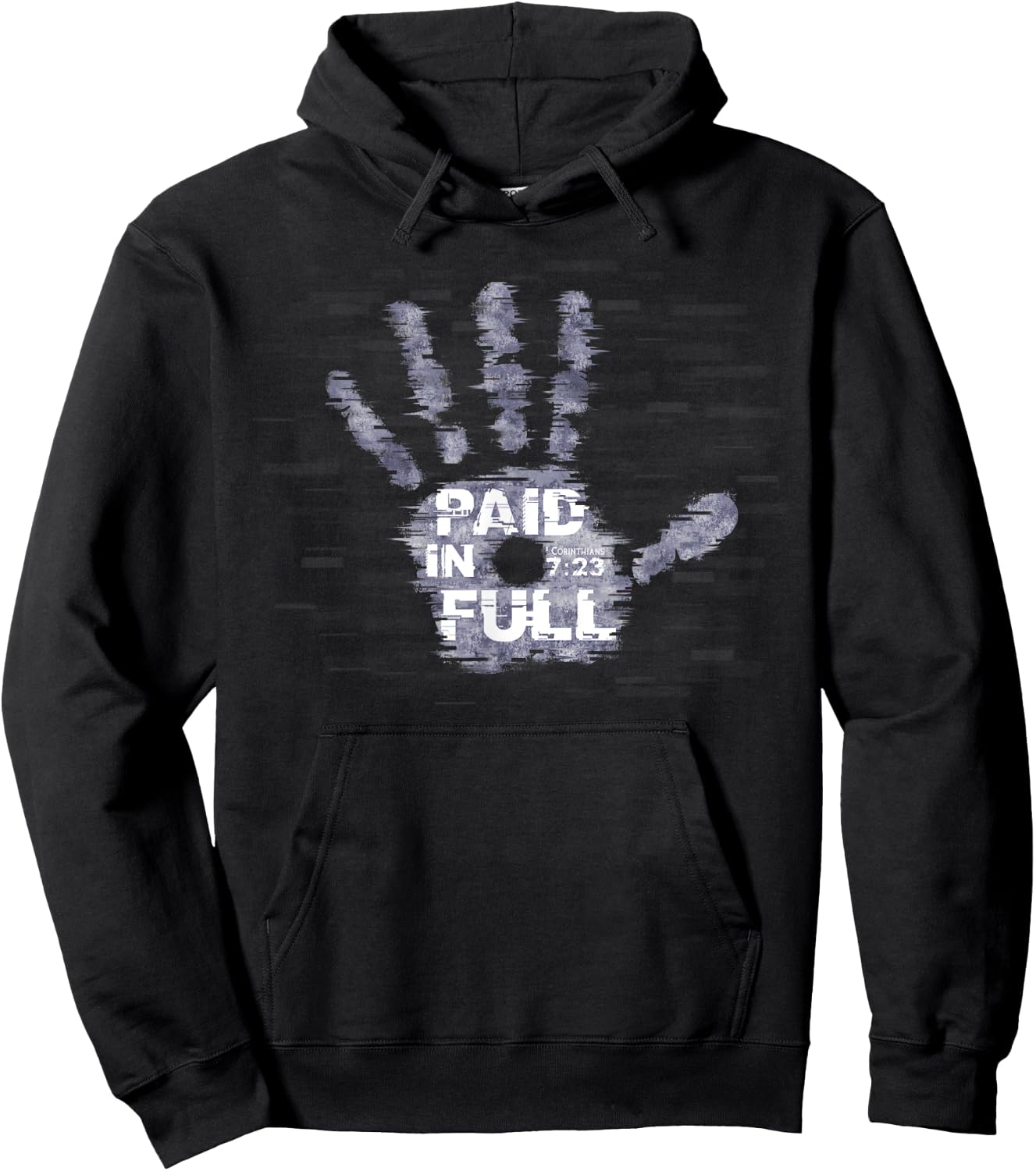 Paid in Full Jesus Nail Hand Print T Shirt Christian Gift Hoodie - Hoodie | Black