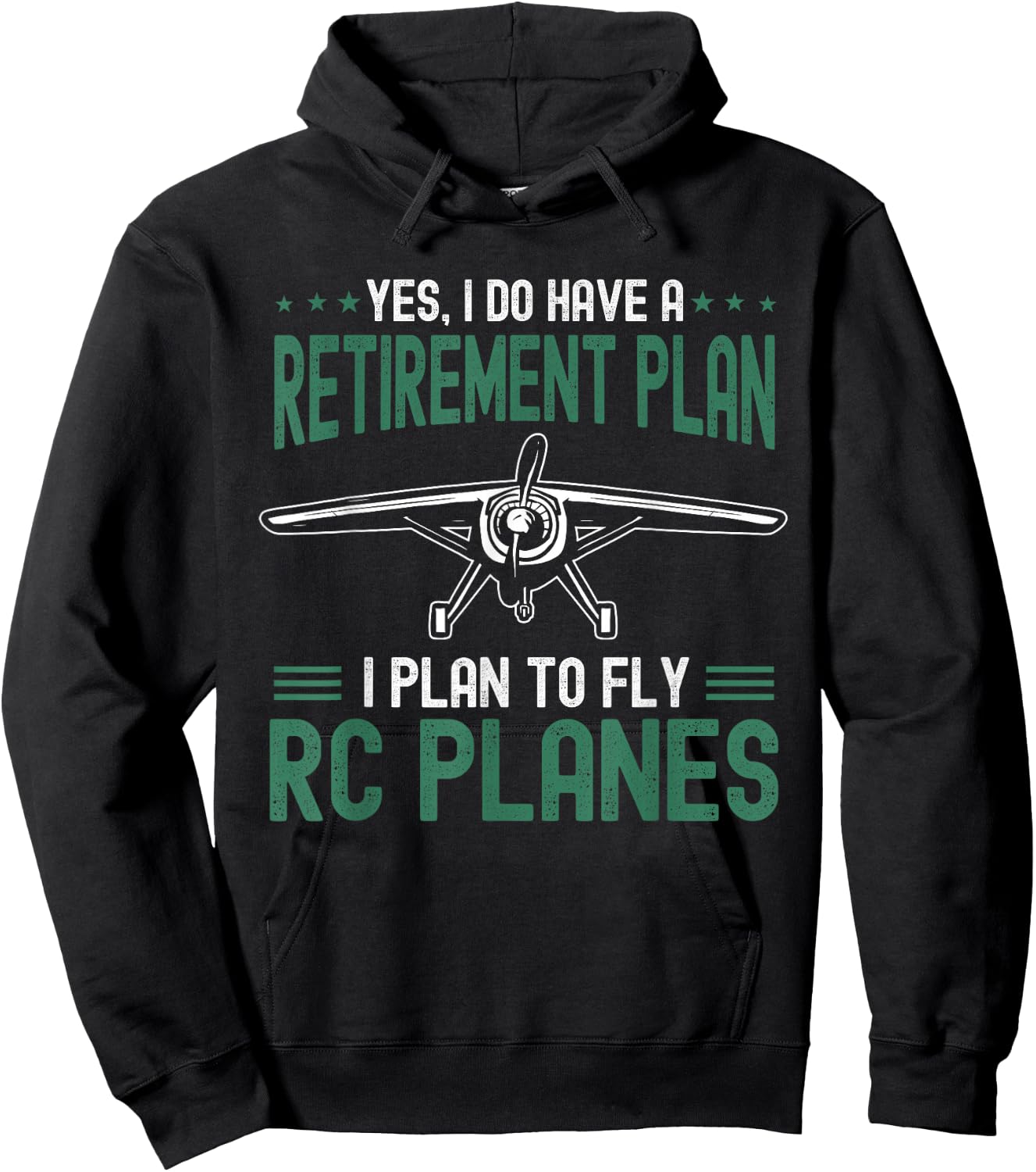 Remote Controlled Aeroplane Model Plane Hoodie - Hoodie | Black