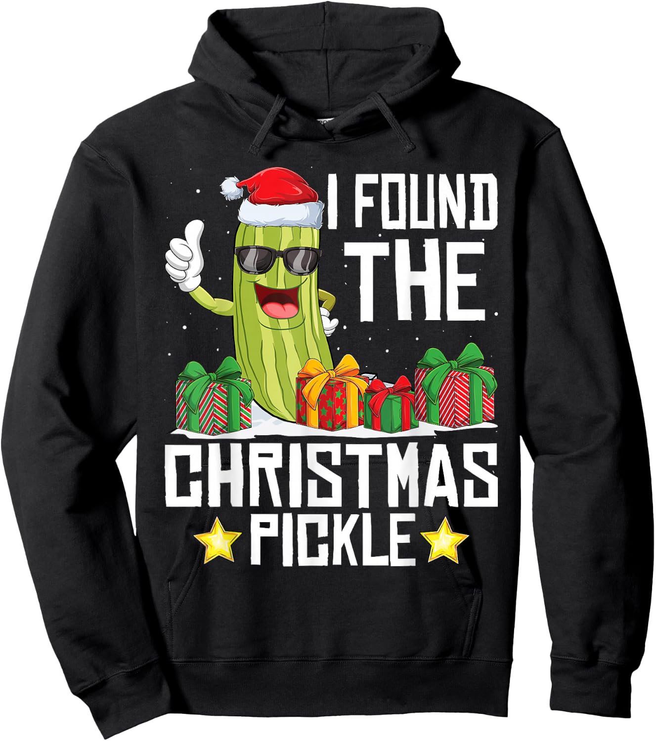 I Found The Christmas Pickle Funny Pickle Dabbing Dill Hoodie - Hoodie | Black