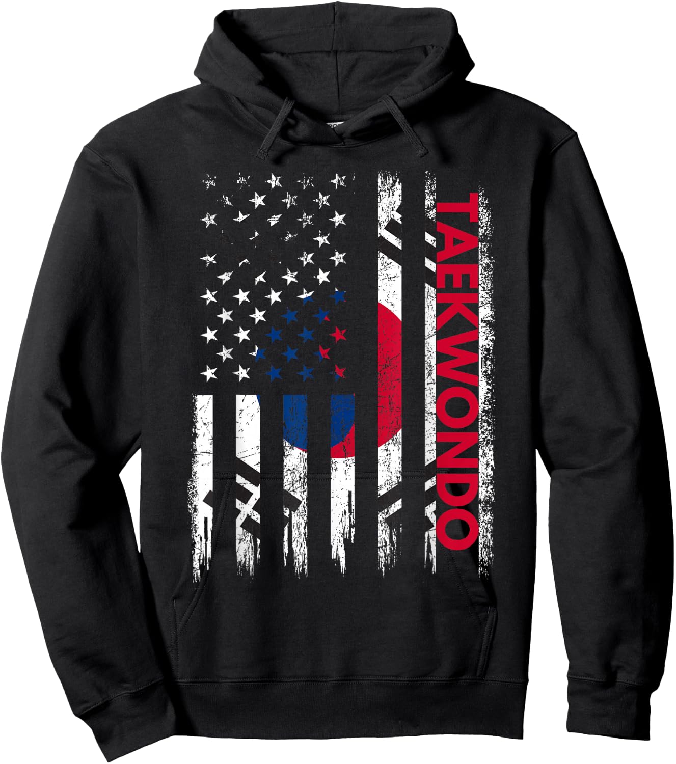 Taekwondo Karate Martial Arts Training Korean Flag Hoodie - Hoodie | Black